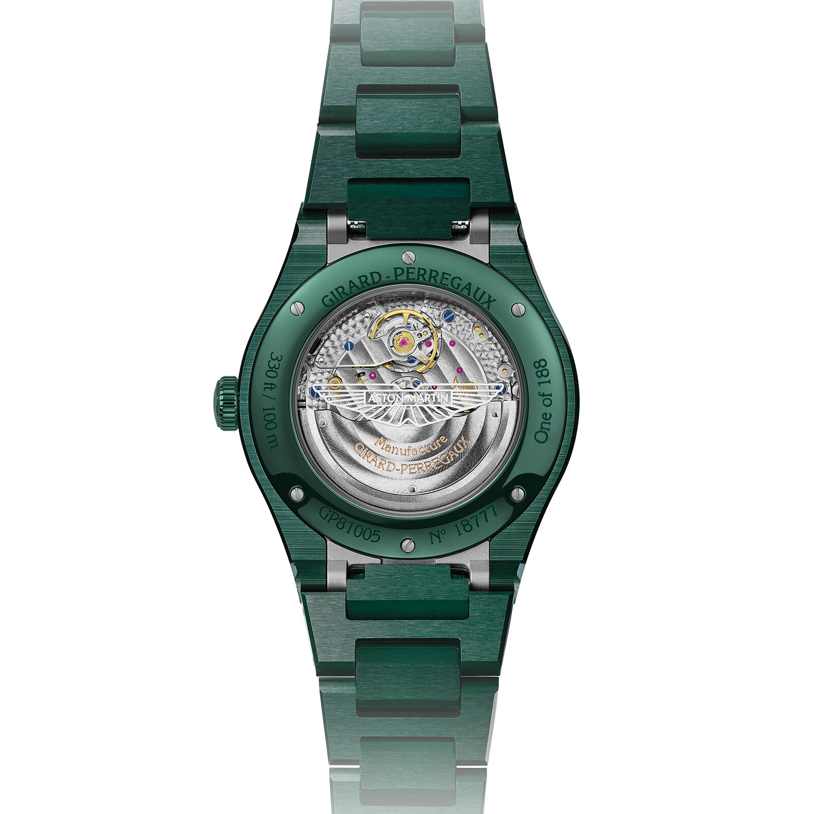 Girard-Perregaux Laureato 38mm Green Ceramic Automatic Watch | Replica - Image 3