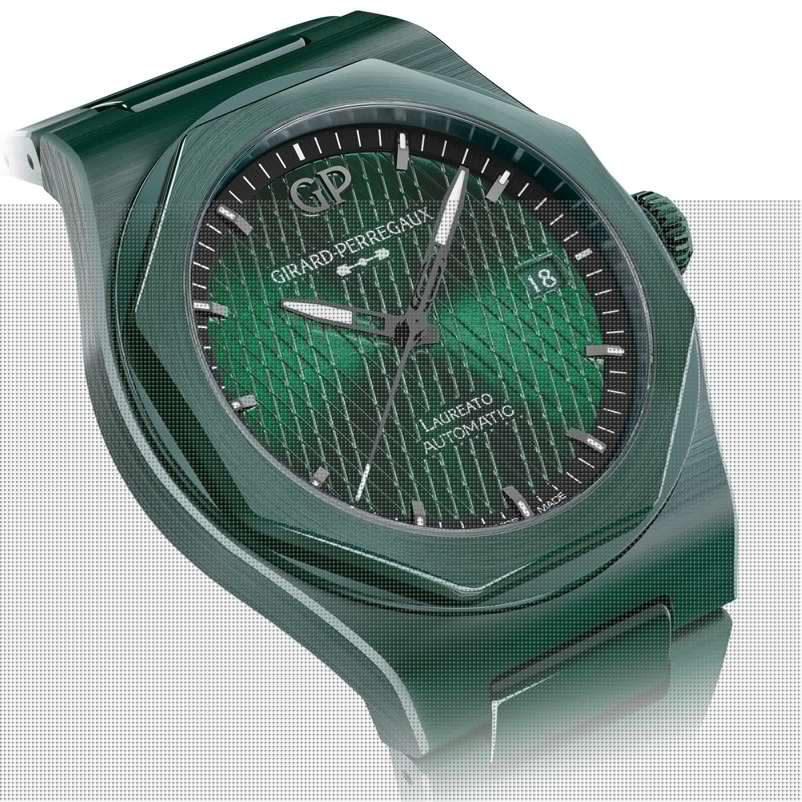 Girard-Perregaux Laureato 38mm Green Ceramic Automatic Watch | Replica - Image 4