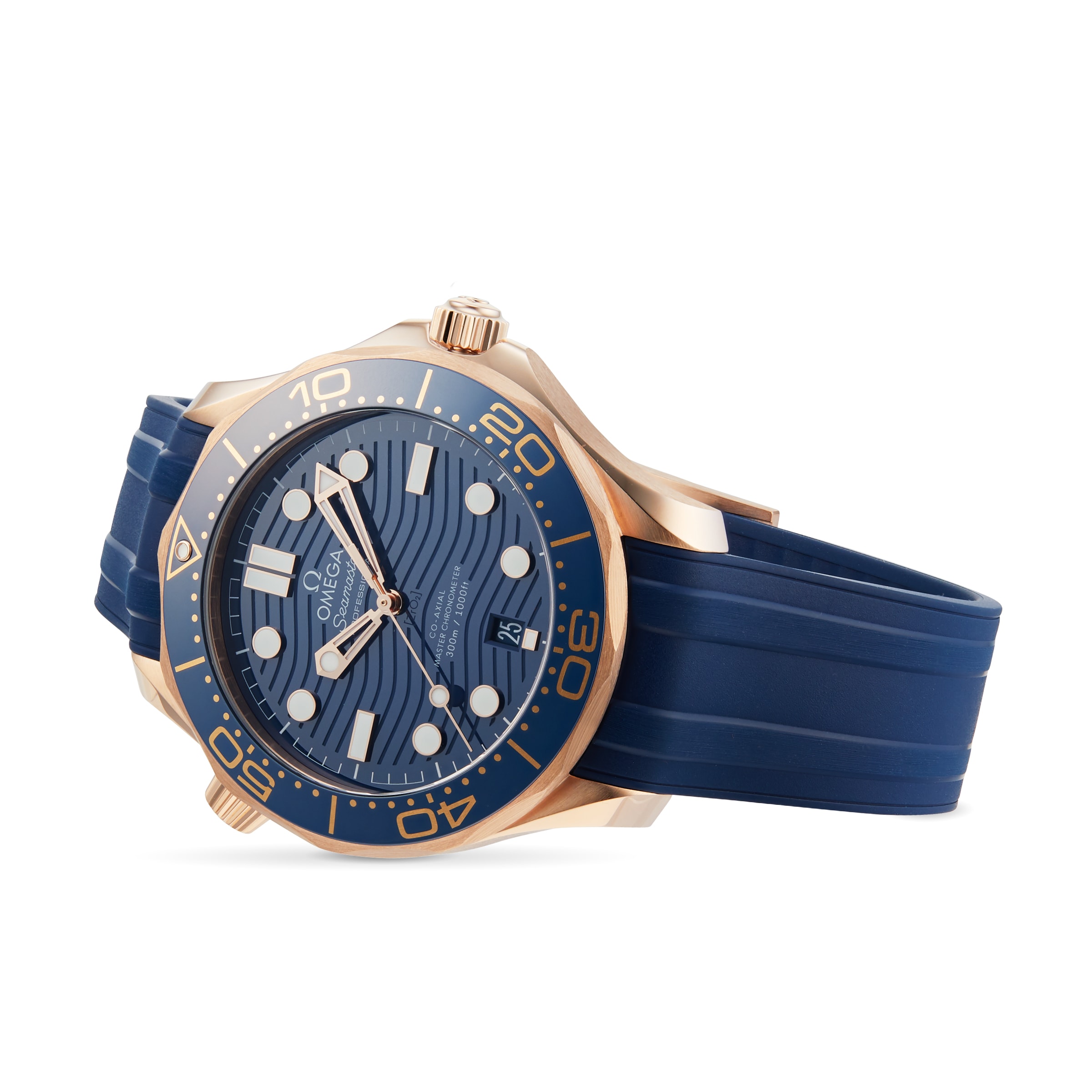 Omega Seamaster Diver 300M 42mm Blue Dial 18ct Rose Gold Automatic - Image 4