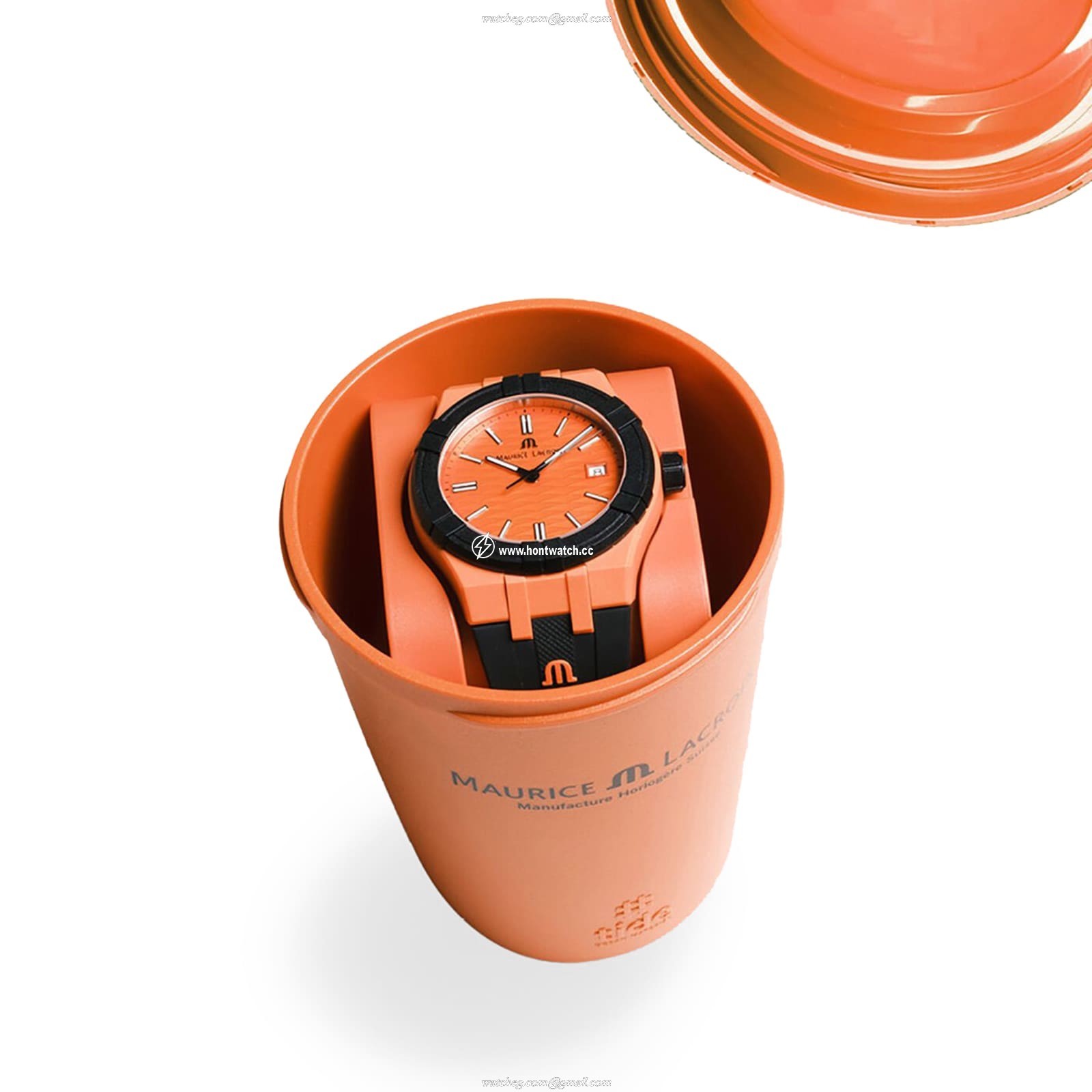 Maurice Lacroix Aikon Quartz Watch - Orange Dial - 40mm Plastic Case - Image 2