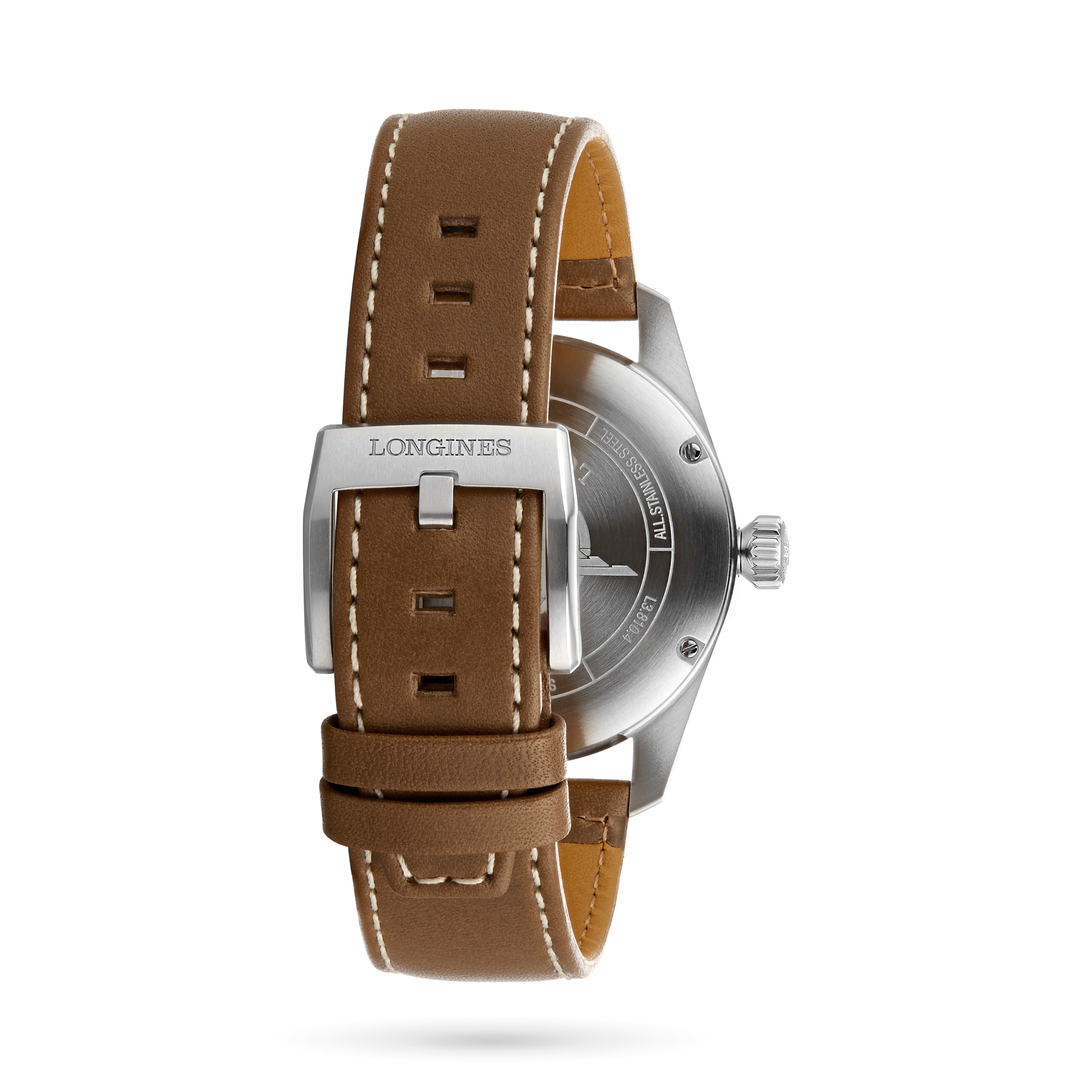 Longines Spirit L38104732 | 40mm Automatic Watch | White Dial & Leather Strap - Image 3