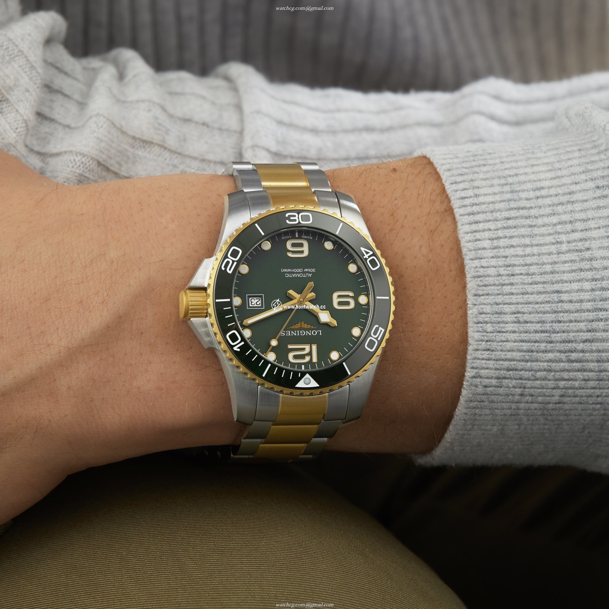 Longines HydroConquest L37823067 | 43mm Green Dial | Automatic Watch - Image 2