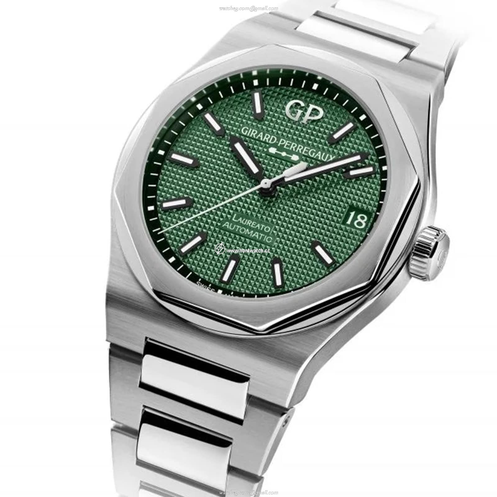 Girard-Perregaux Laureato 42mm Green Dial Automatic Watch - Stainless Steel - Image 2