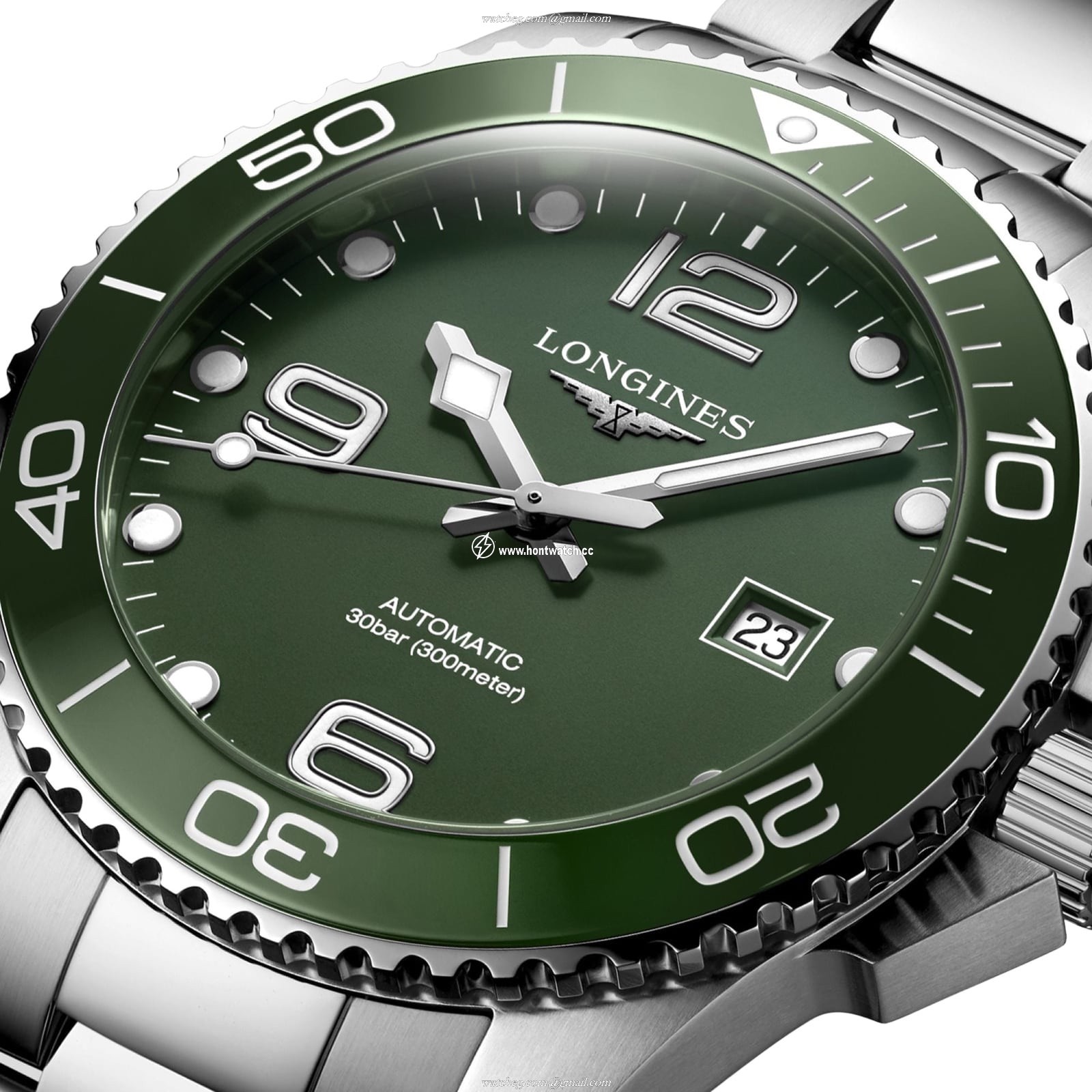 Longines HydroConquest L37824066 | 43mm Green Automatic Watch - 300M - Image 2