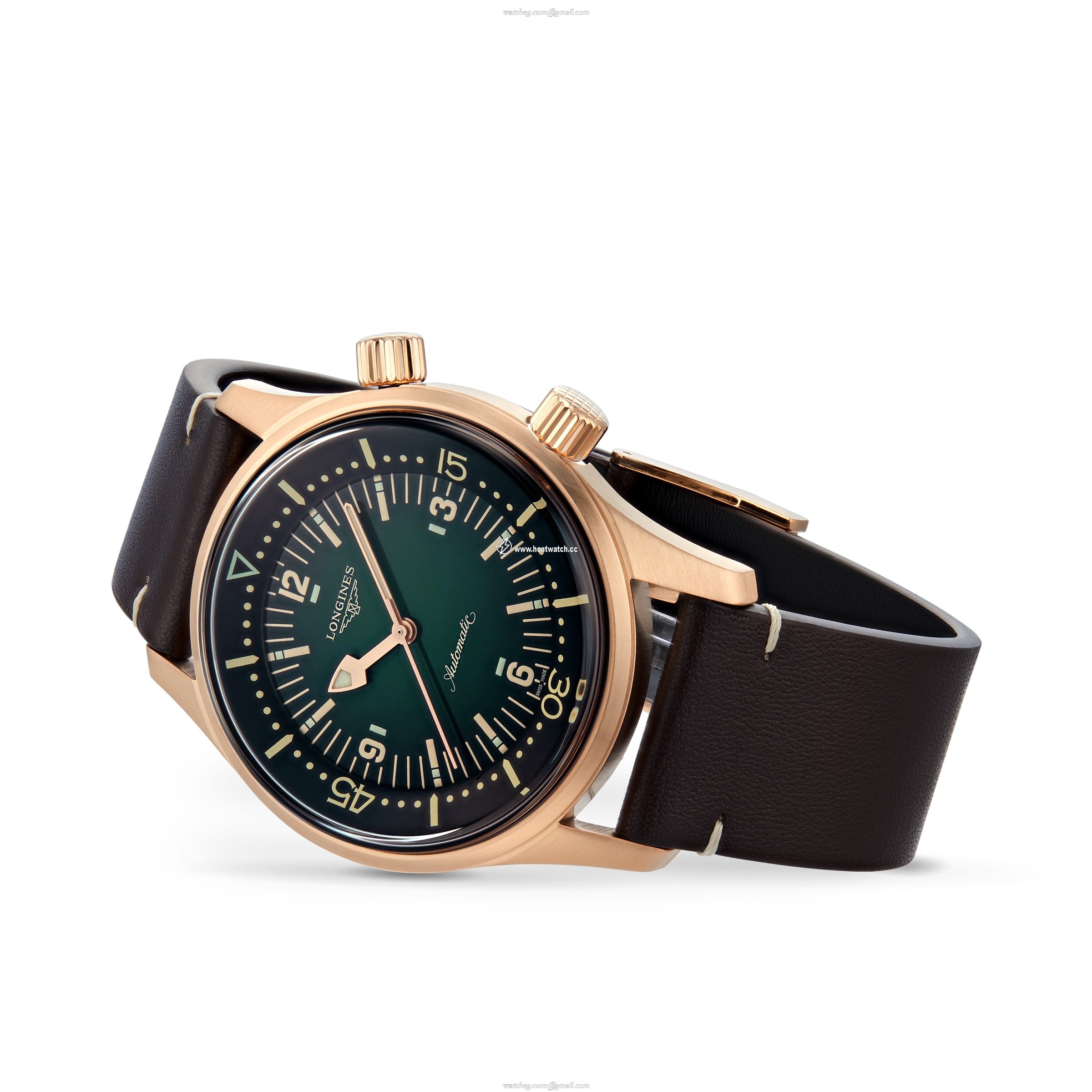 Longines Heritage L37741502 Bronze Automatic Watch - 42mm Black Dial - Image 2
