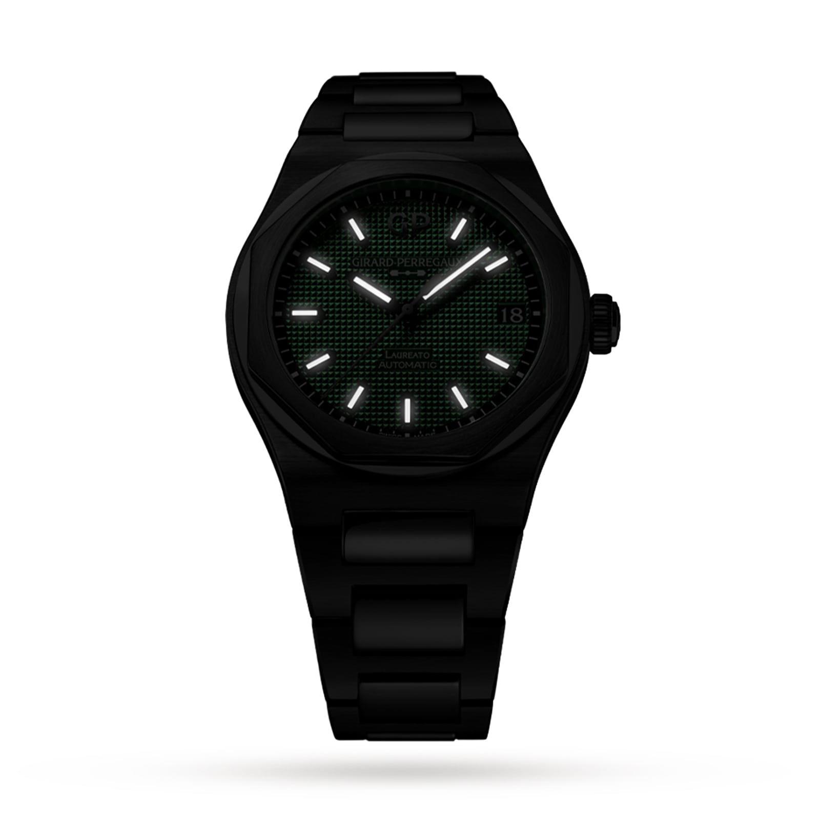 Girard-Perregaux Laureato 42mm Green Dial Automatic Watch - Stainless Steel - Image 3