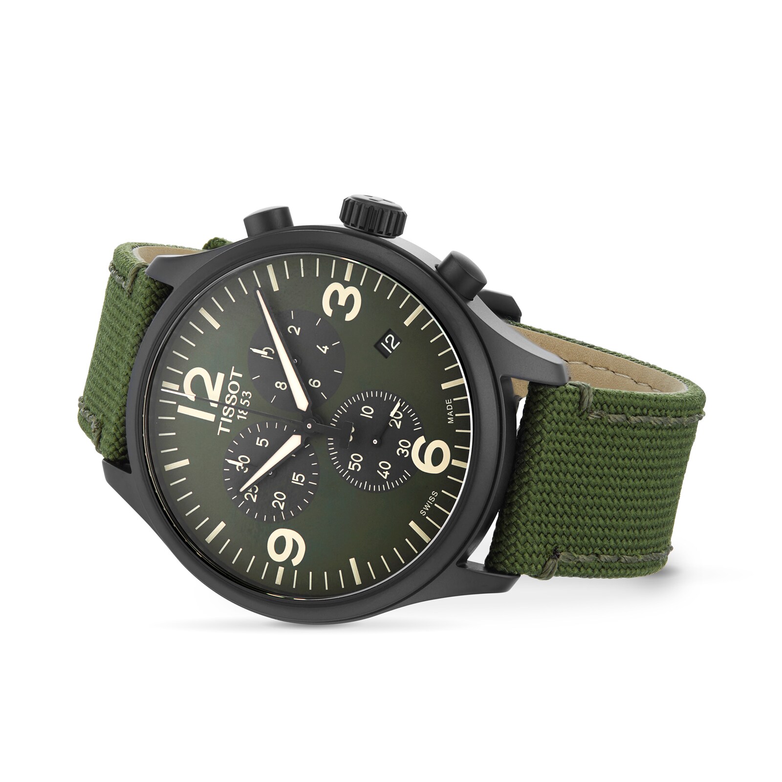 Tissot T-Sport Chrono XL 45mm Green Dial Quartz Watch - Stainless Steel & PVD - Image 4