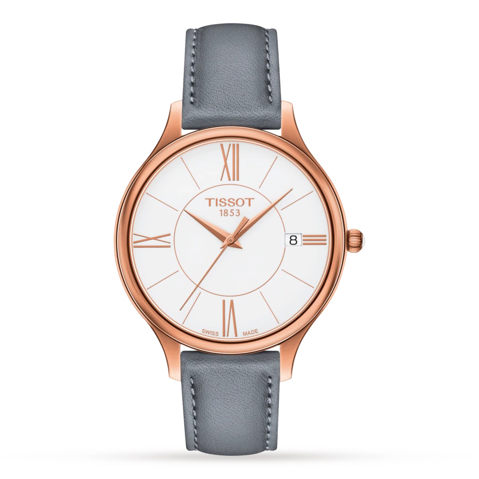 Tissot T-My Lady Quartz Watch - 38mm Stainless Steel & Rose Gold - Silver Dial - Image 3