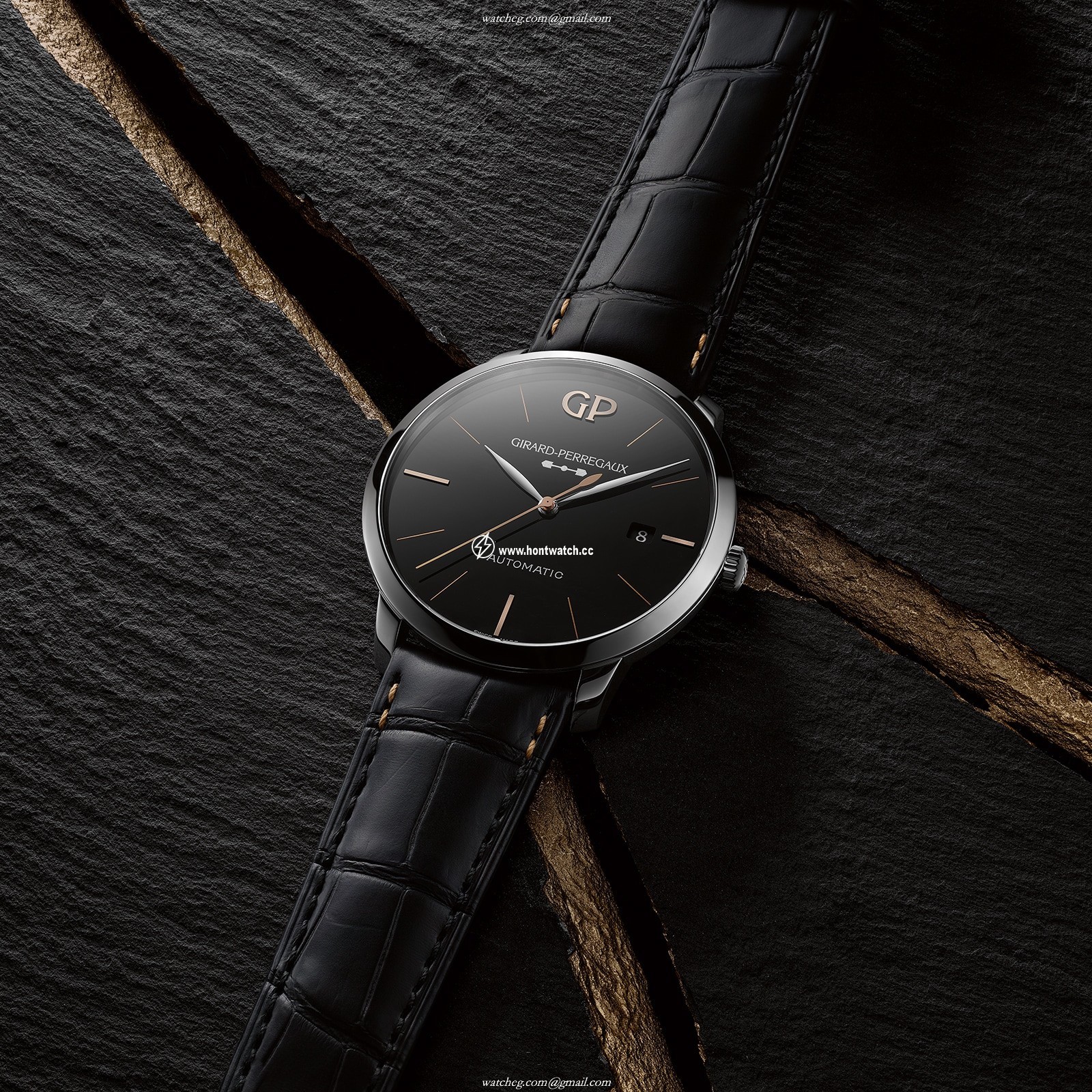 Girard-Perregaux 1966 Automatic Watch - 40mm Stainless Steel Onyx Dial - Image 2