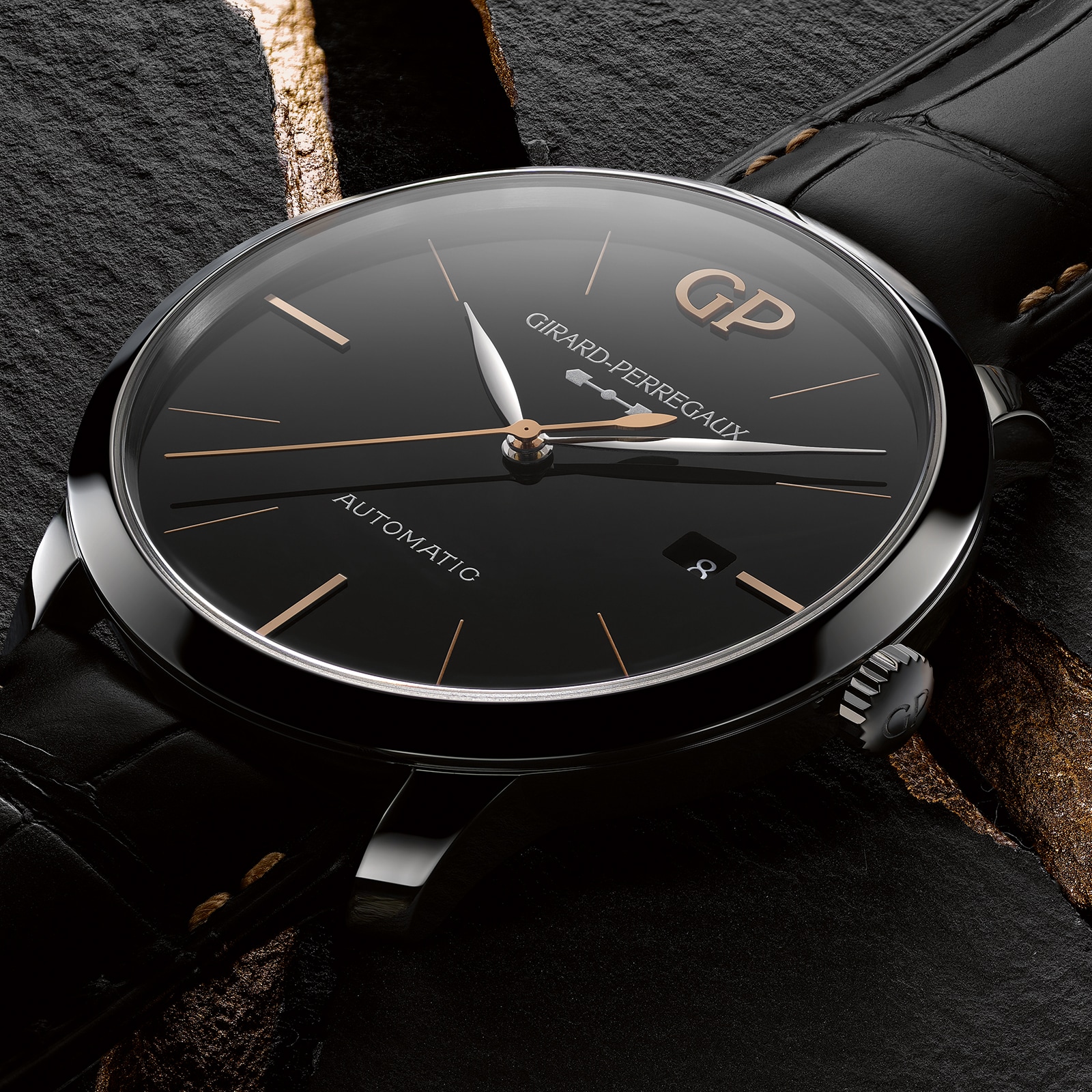 Girard-Perregaux 1966 Automatic Watch - 40mm Stainless Steel Onyx Dial - Image 3
