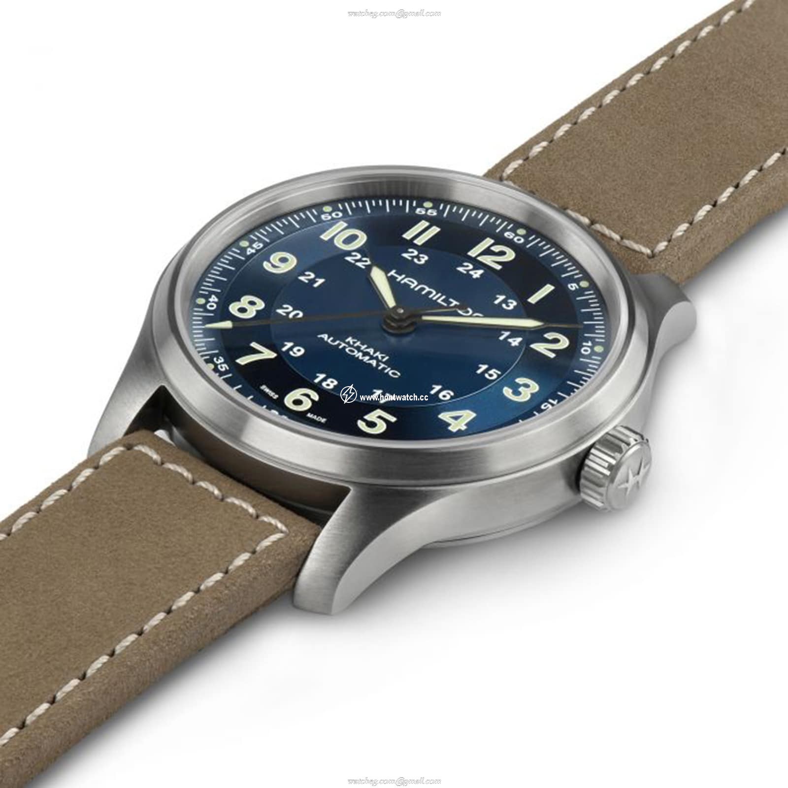 Hamilton Khaki Field Titanium Automatic Blue Watch - 42mm | H70545540 - Image 2