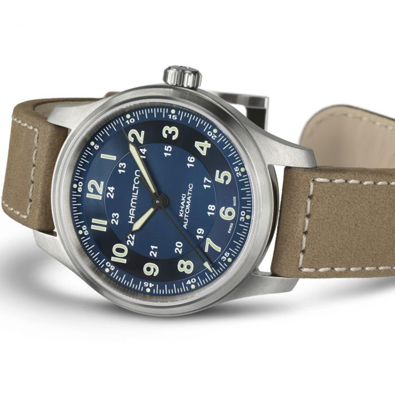Hamilton Khaki Field Titanium Automatic Blue Watch - 42mm | H70545540 - Image 3