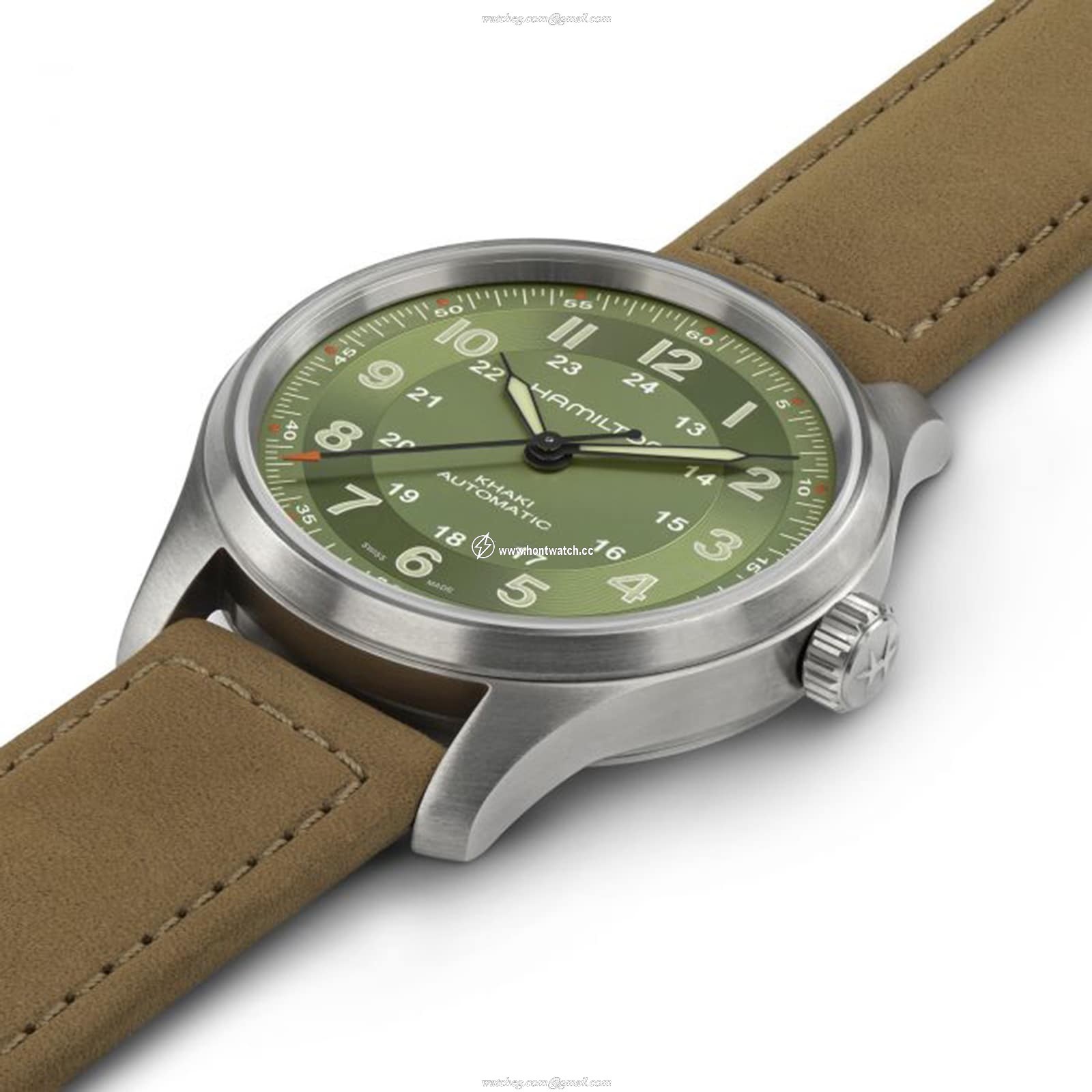 Hamilton Khaki Field Titanium Automatic Green Watch - 42mm | H70545560 - Image 2