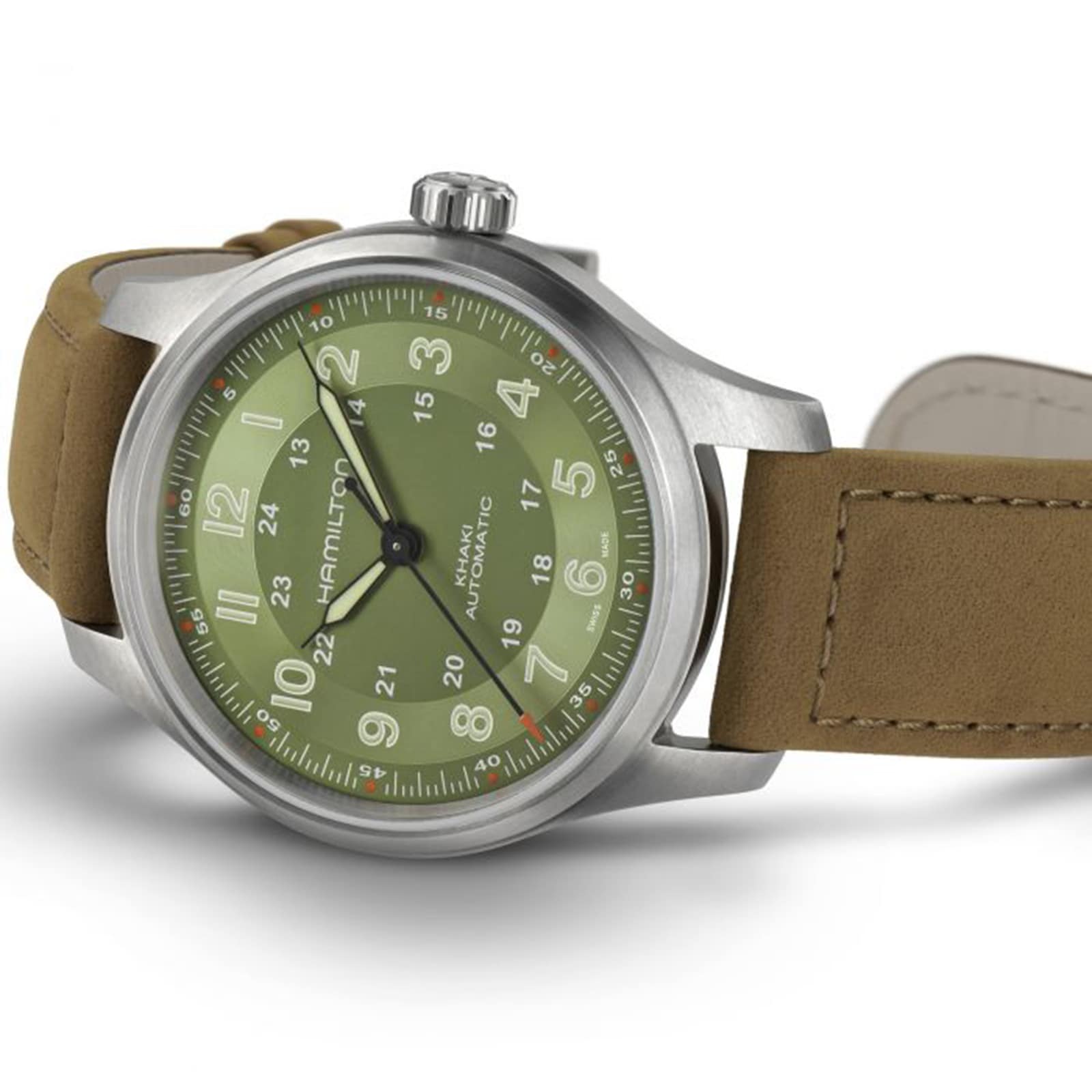 Hamilton Khaki Field Titanium Automatic Green Watch - 42mm | H70545560 - Image 3