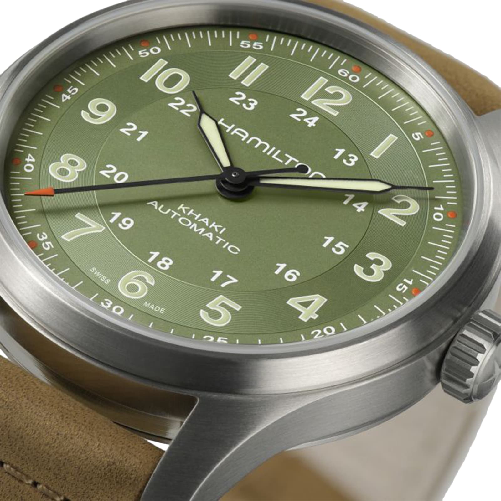 Hamilton Khaki Field Titanium Automatic Green Watch - 42mm | H70545560 - Image 4