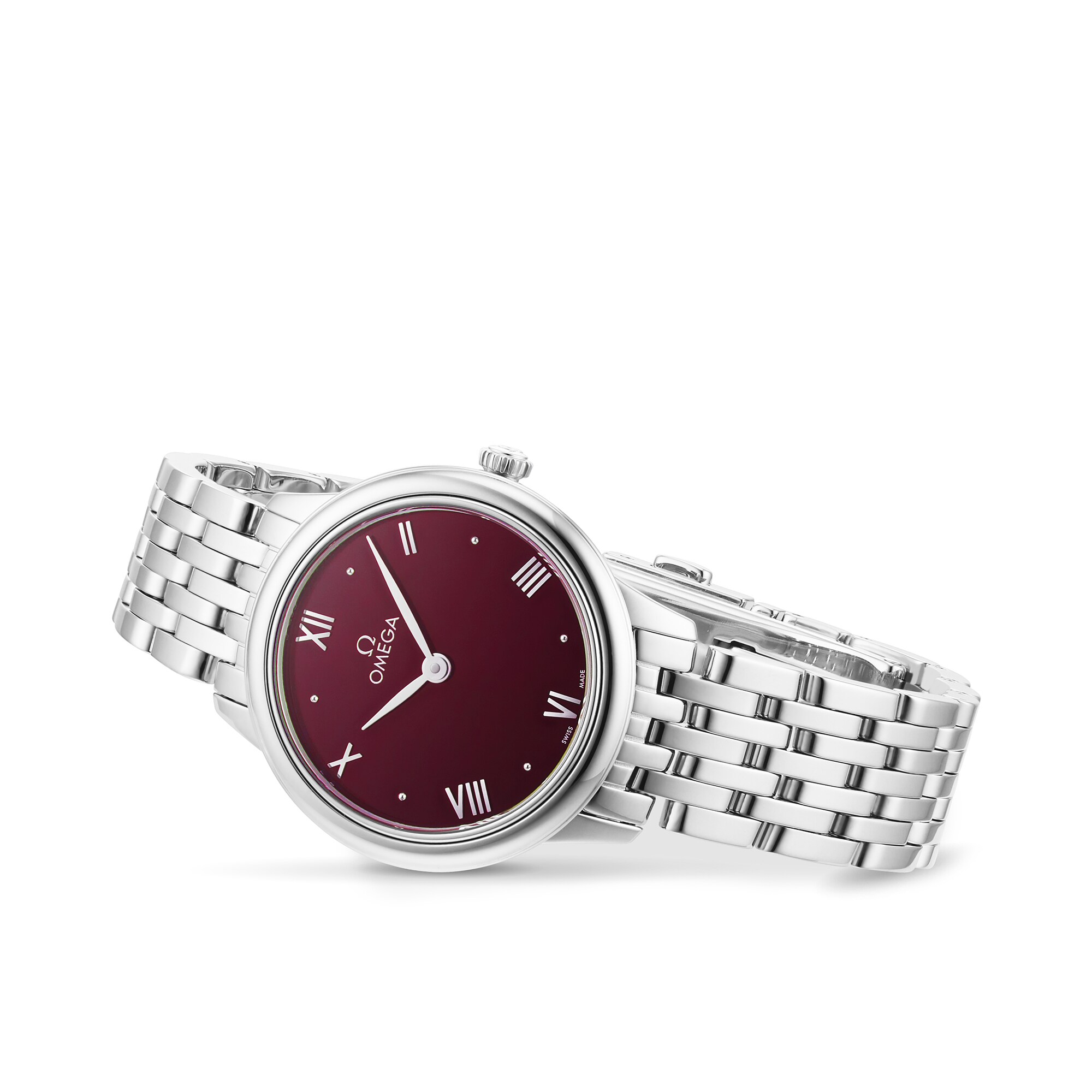 Omega De Ville Prestige 27.5mm Red Dial | Stainless Steel Quartz Watch - Image 3