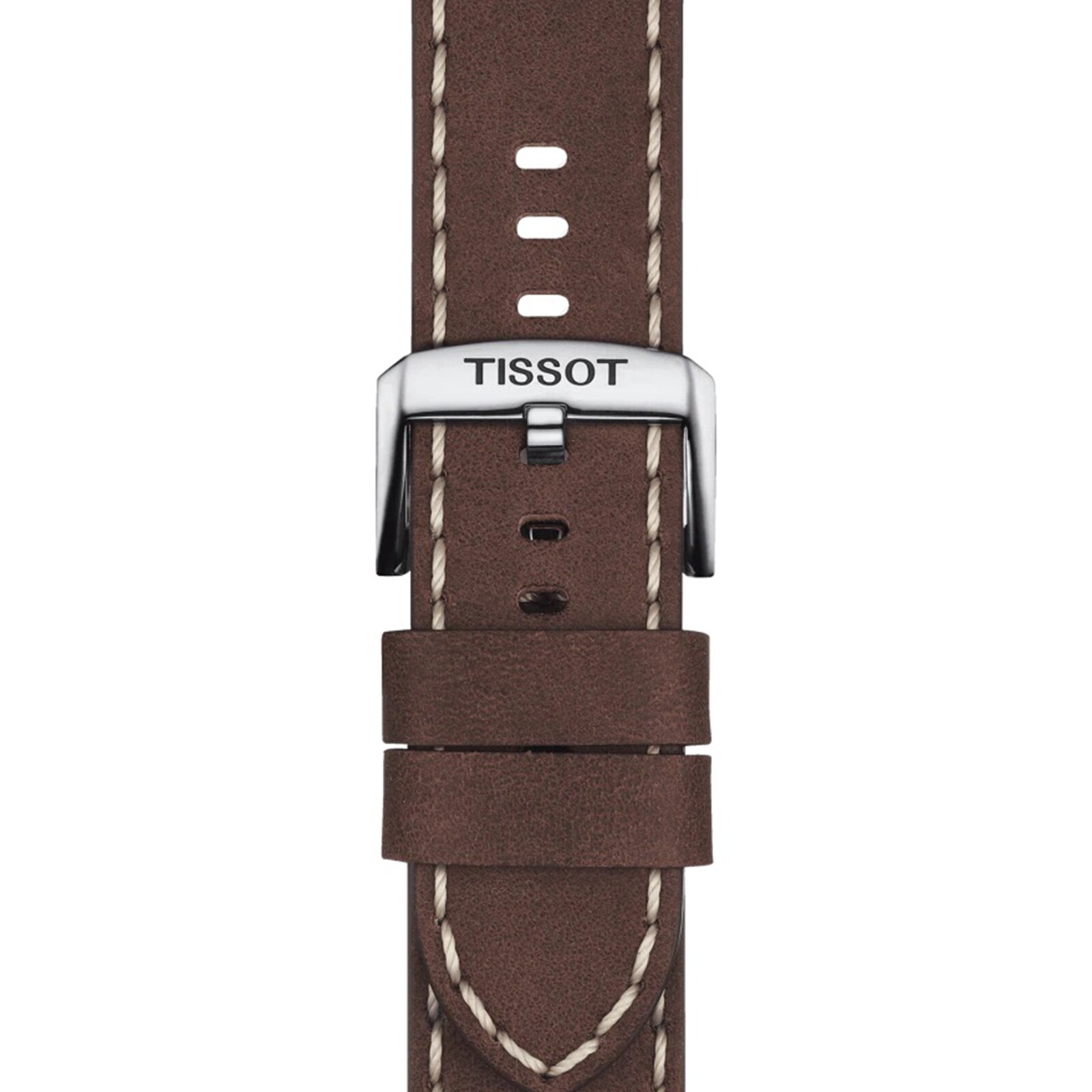 Tissot T-Sport Automatic Watch - 43mm Stainless Steel, White Dial, Leather Strap - Image 3