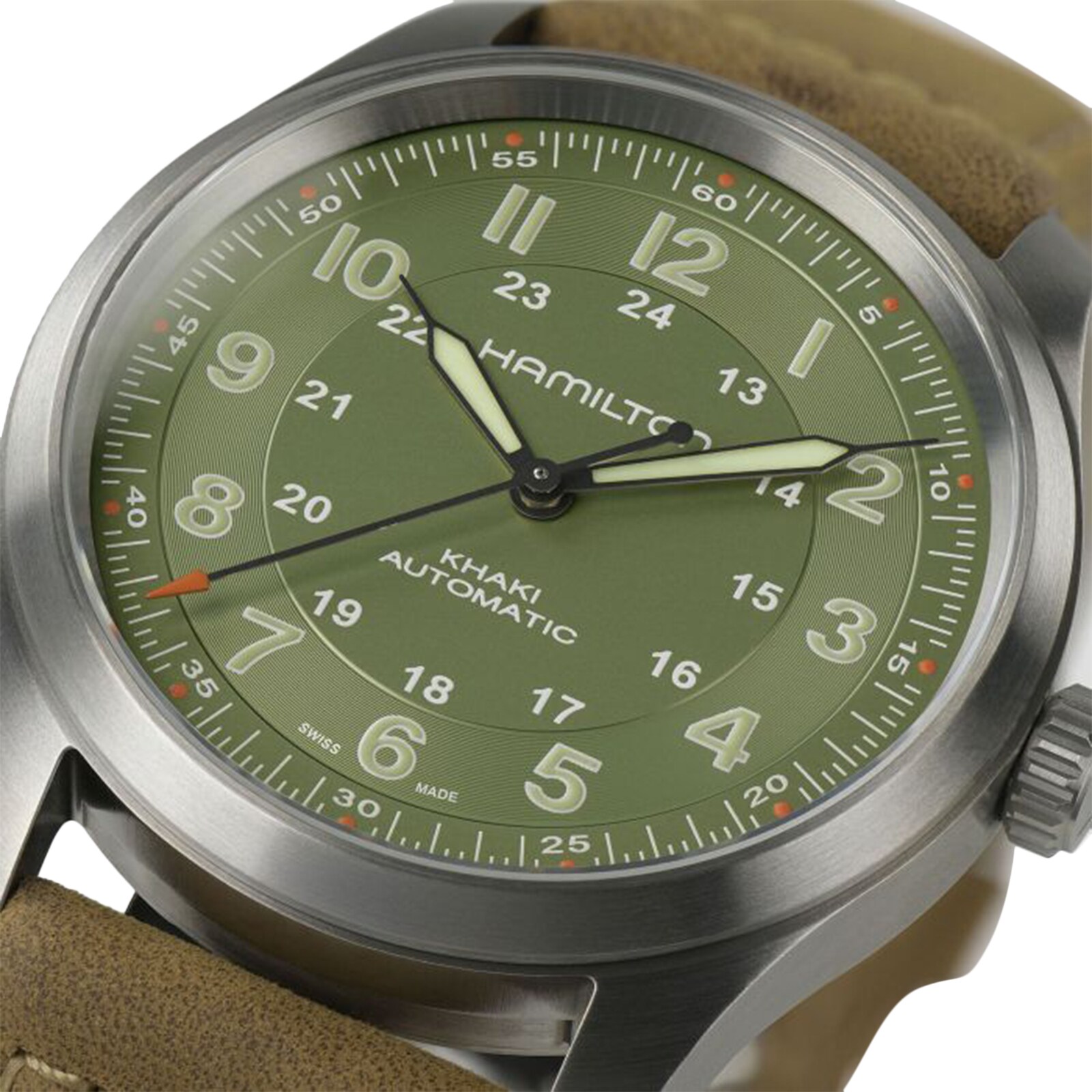 Hamilton Khaki Field Titanium Automatic Green Watch - 38mm | H70205860 - Image 4