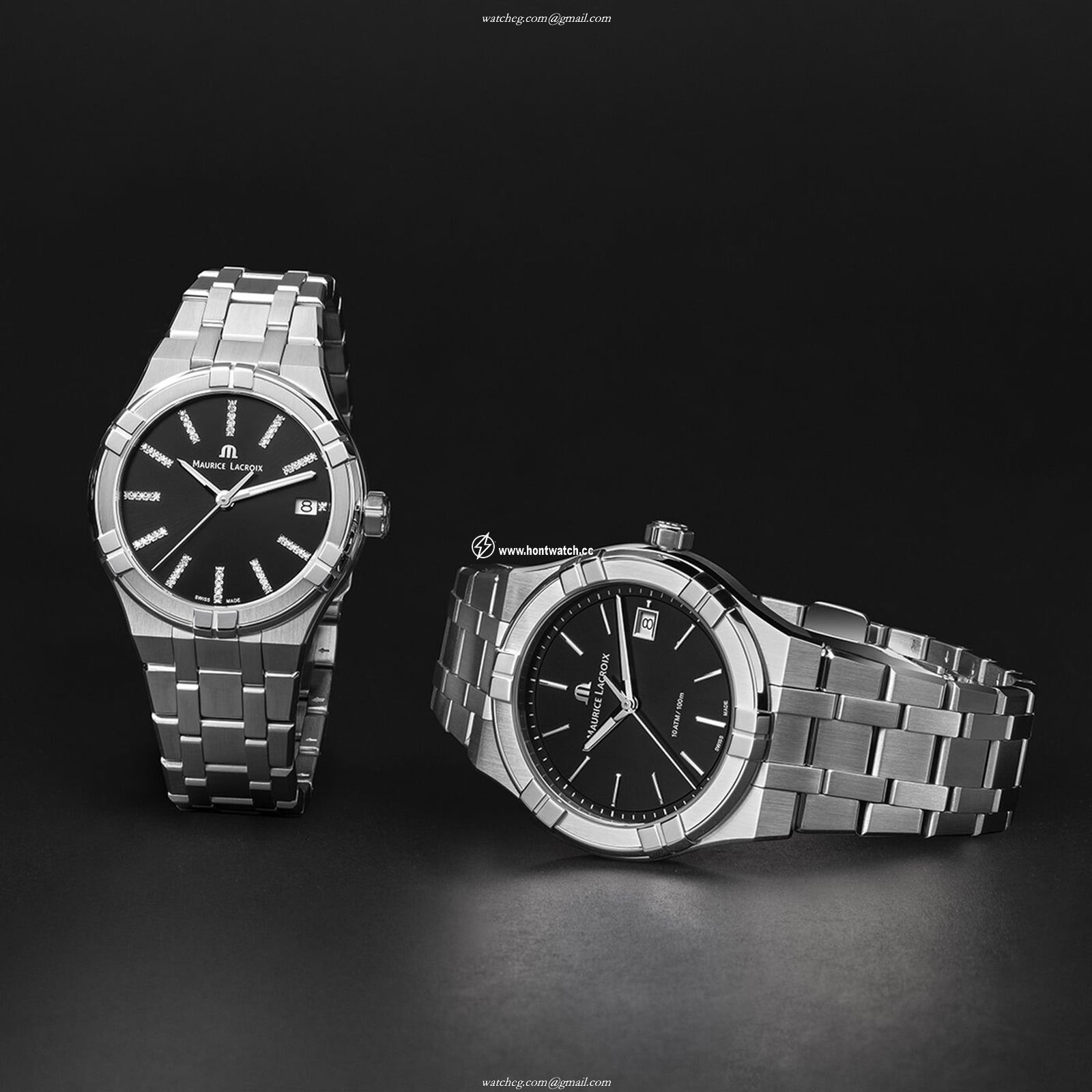 Maurice Lacroix Aikon Quartz Watch - Black Dial - 40mm Stainless Steel - Image 2