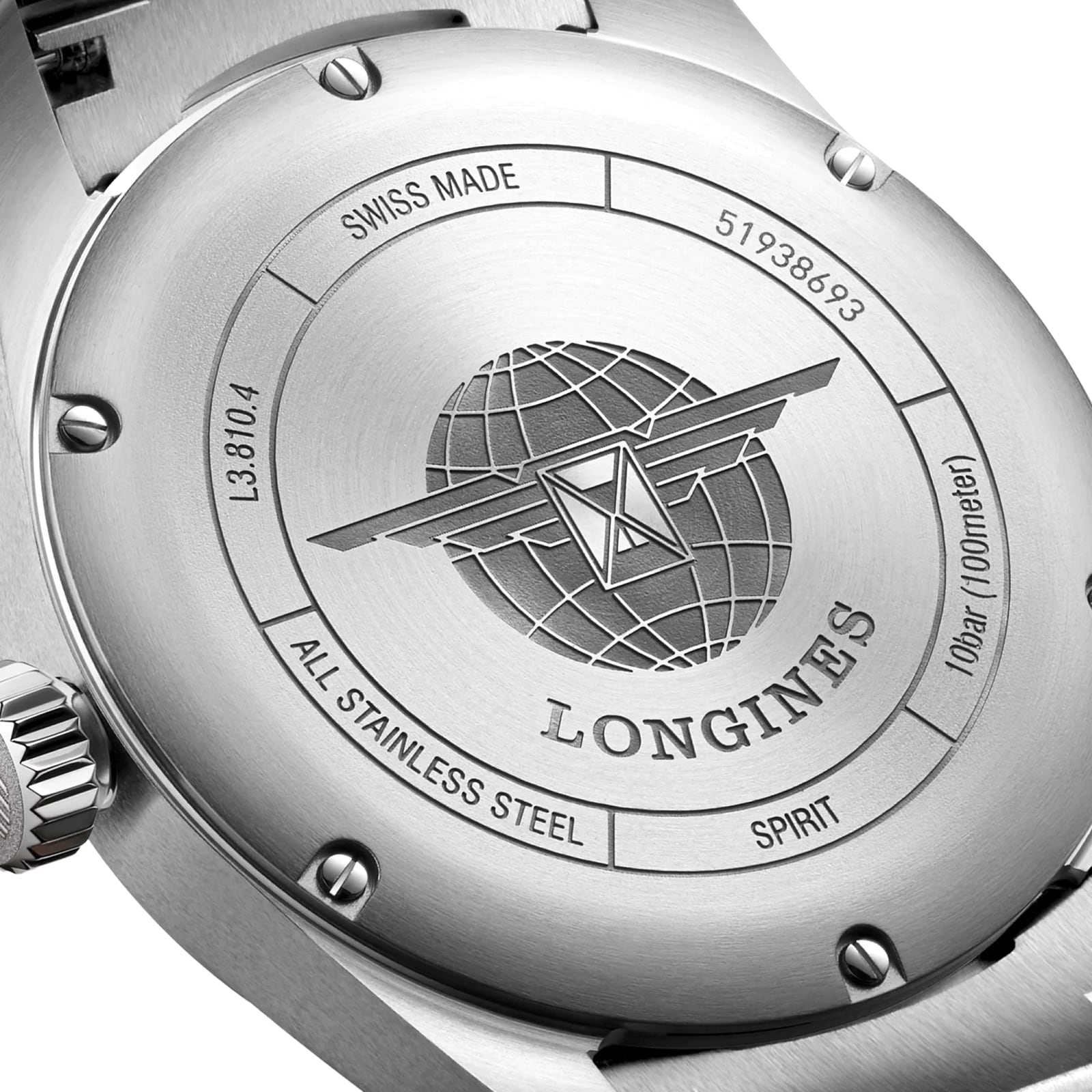 Longines Spirit L38104736 Automatic Watch - 40mm Stainless Steel - Silver Dial - Image 4