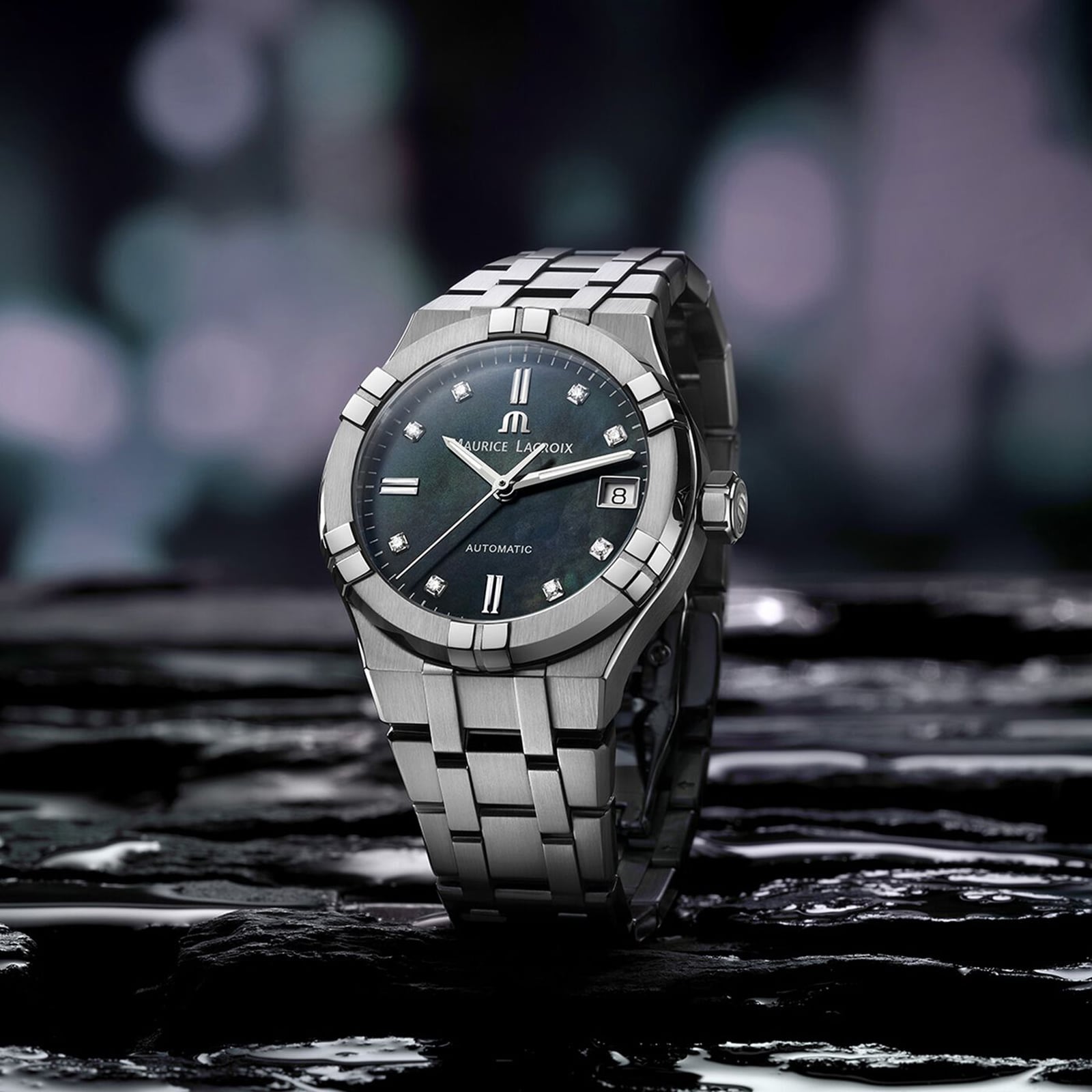 Maurice Lacroix Aikon Automatic Black Dial - 35mm Stainless Steel Watch - Image 3