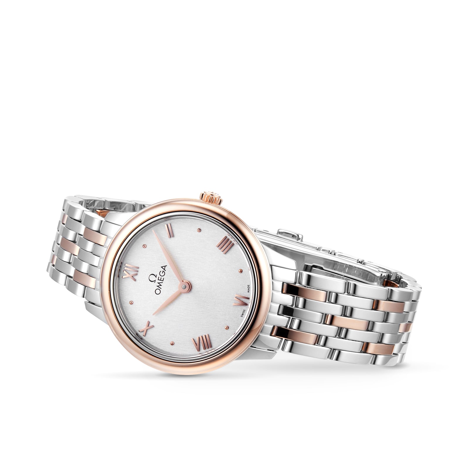 Omega De Ville Prestige 27.5mm White Dial | Stainless Steel & Rose Gold | Quartz - Image 3