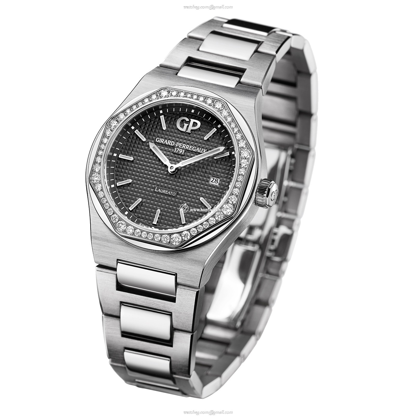 Girard-Perregaux Laureato 34mm Grey Dial | Stainless Steel Quartz Watch - Image 2