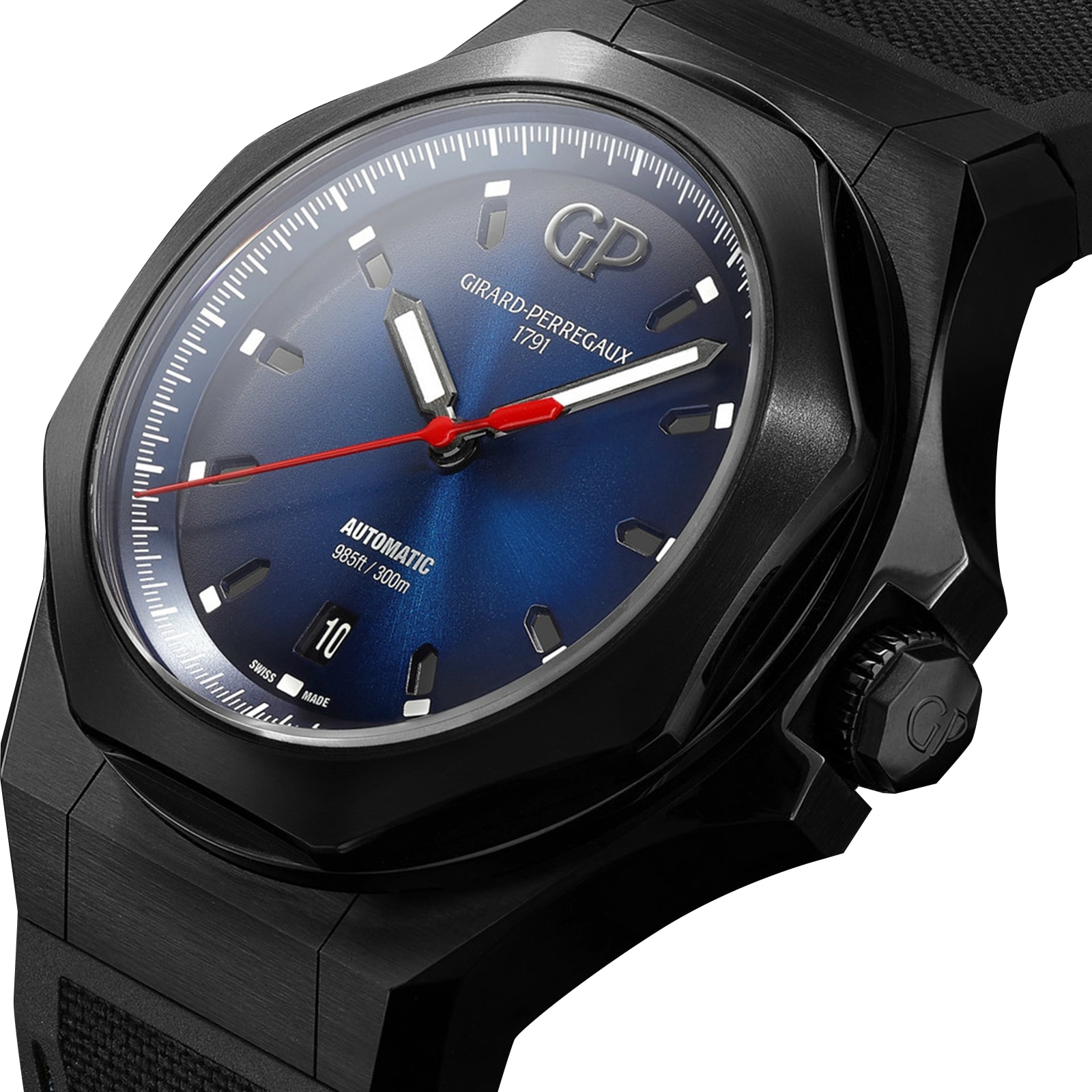 Girard-Perregaux Laureato 44mm Titanium PVD Automatic Blue Watch - Image 3