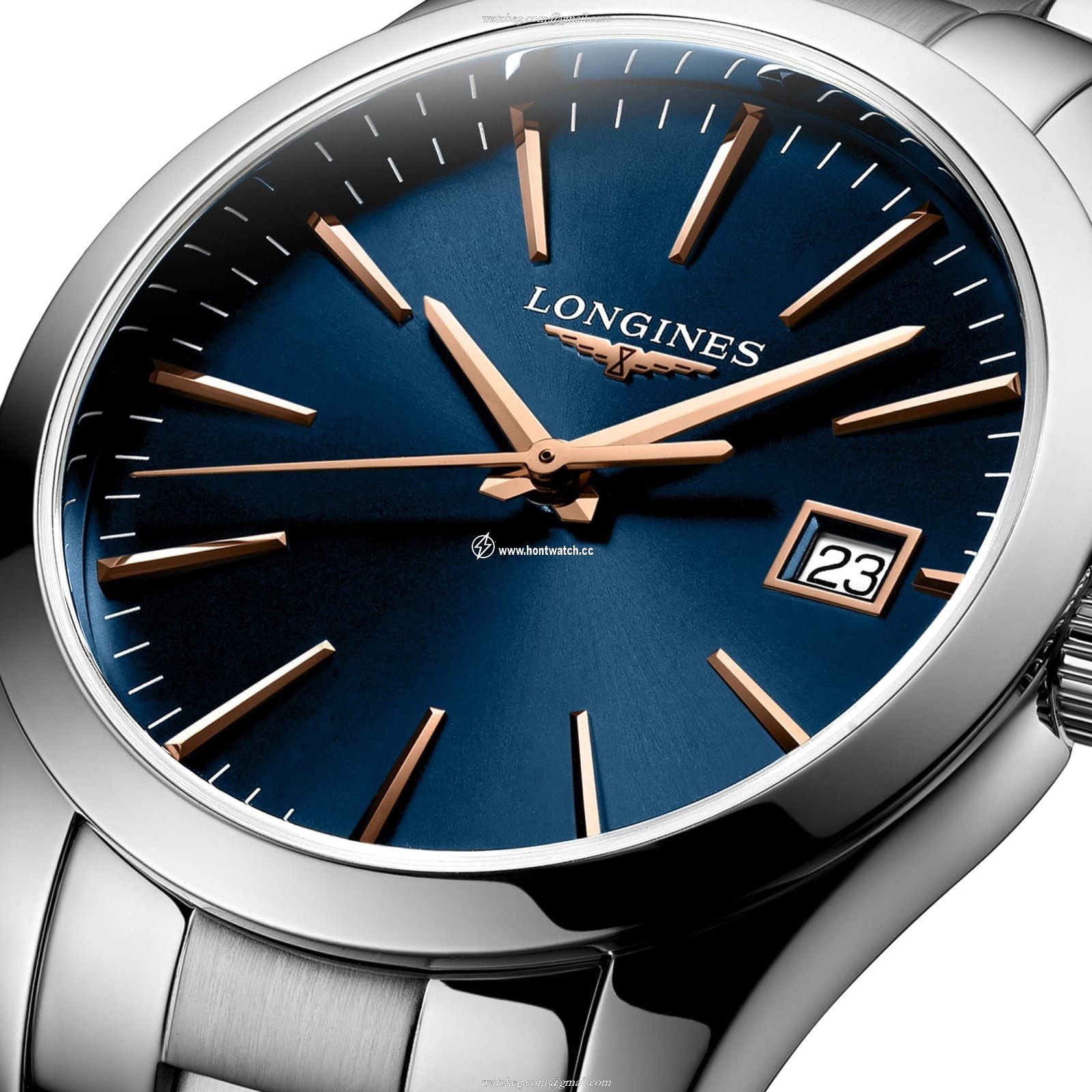 Longines Conquest L23864926 | 34mm Blue Dial | Stainless Steel Quartz Watch - Image 2