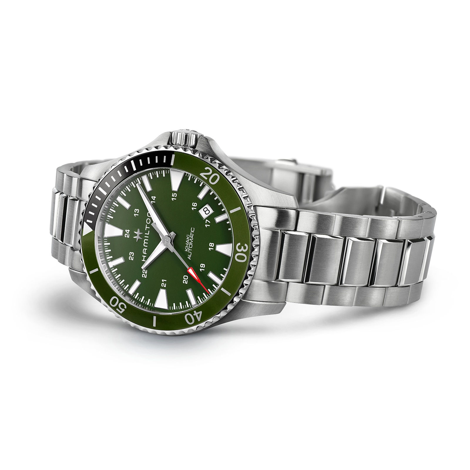 Hamilton Khaki Navy H82375161 Automatic Green Dial - 40mm Stainless Steel - Image 3