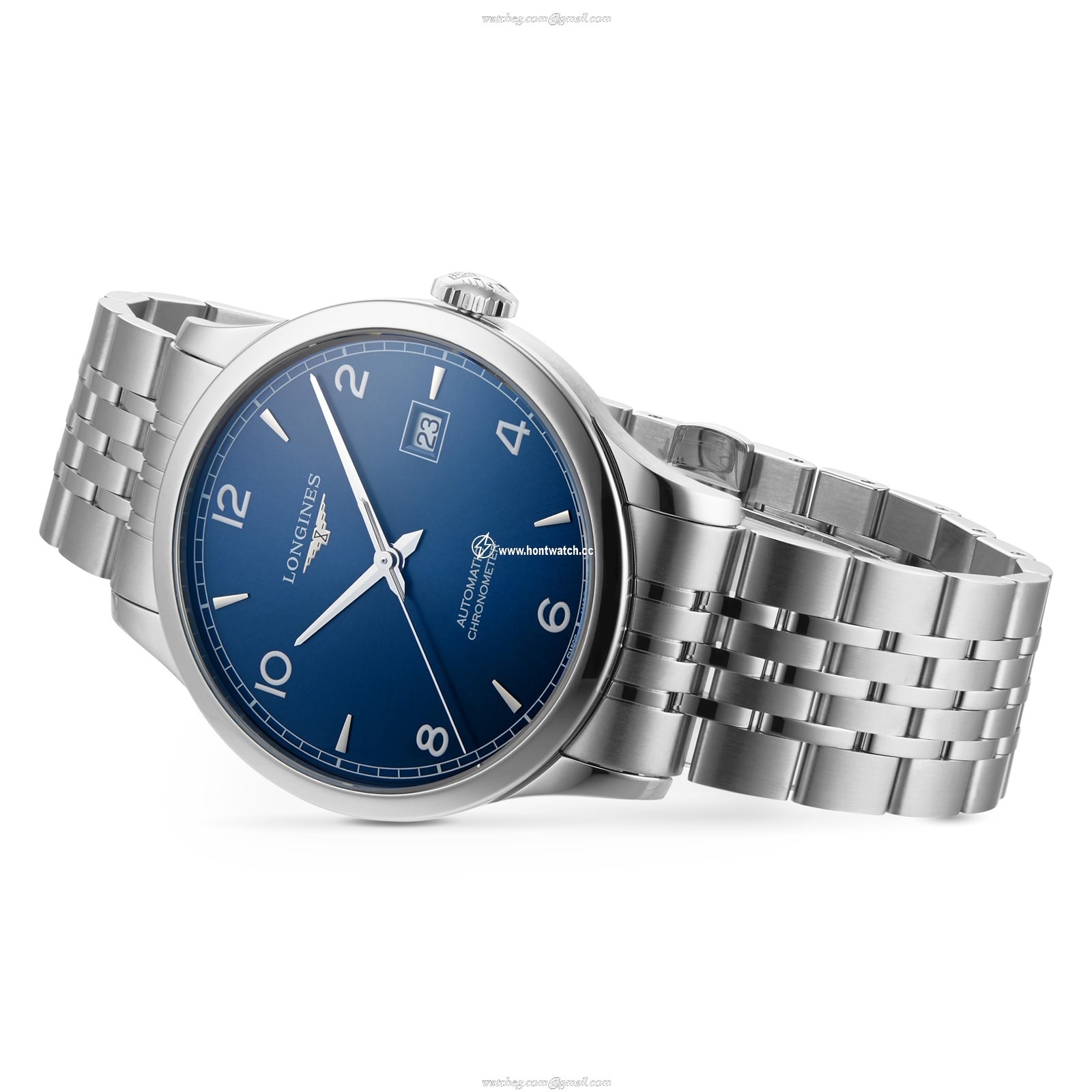Longines Record L28214966 Automatic Watch - 40mm Blue Dial | Stainless Steel - Image 2
