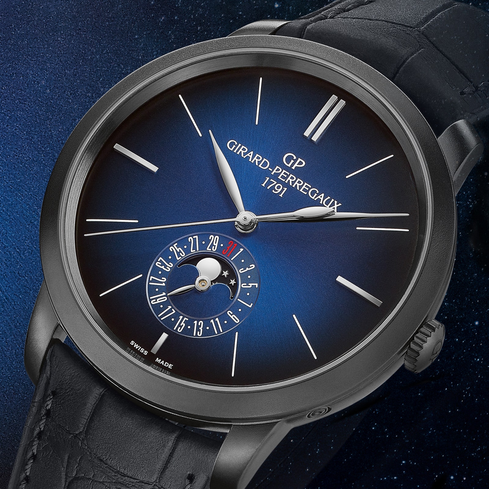 Girard-Perregaux 1966 Blue Dial Automatic Watch - Stainless Steel - Image 3