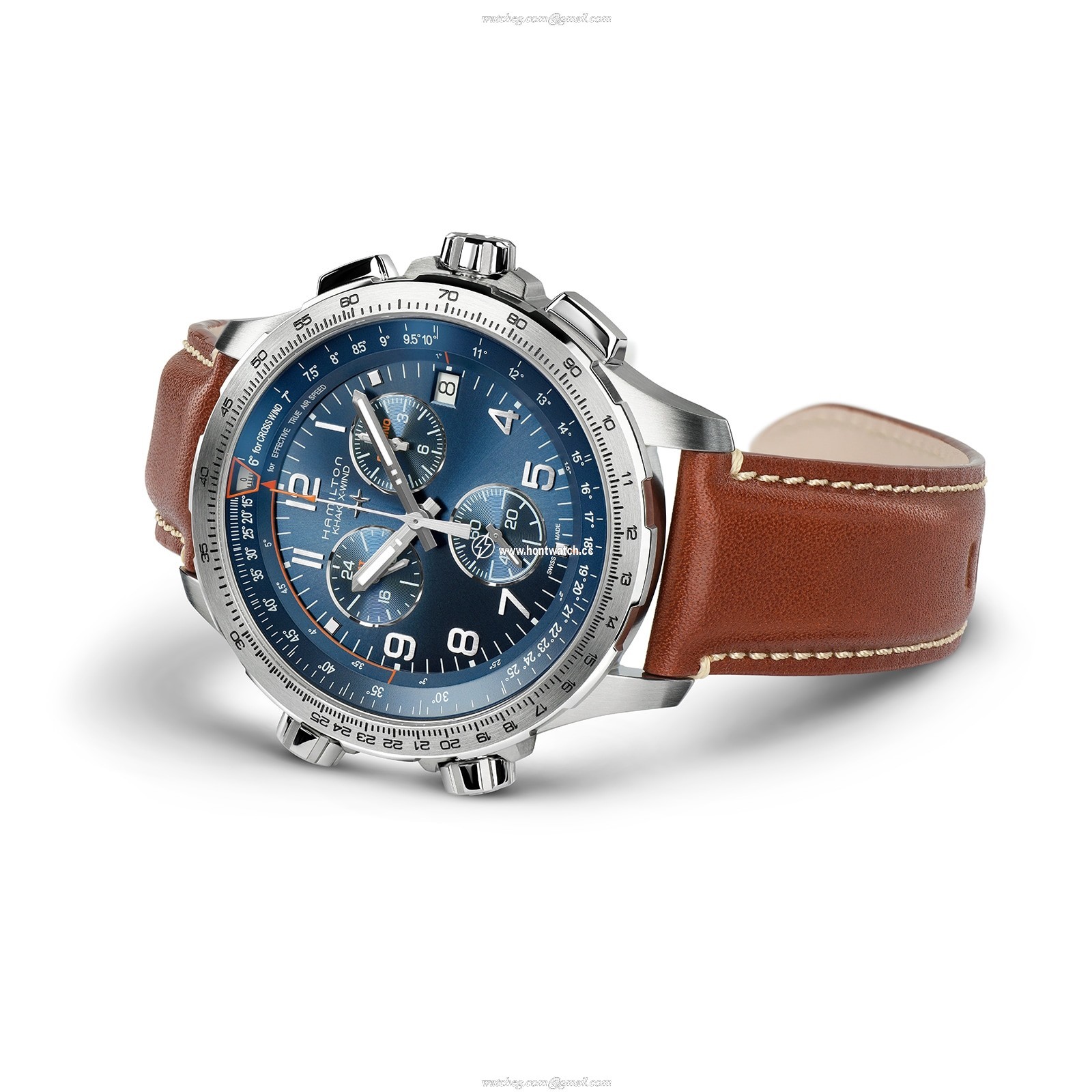Hamilton Khaki Aviation H77922541 | 46mm Stainless Steel | Quartz | Blue Dial - Image 2