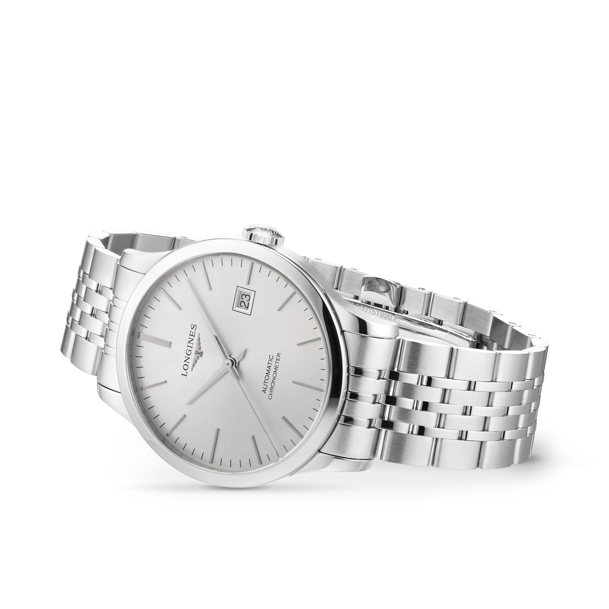 Longines Record L28214726 Automatic Watch - 40mm Silver Dial | Stainless Steel - Image 3