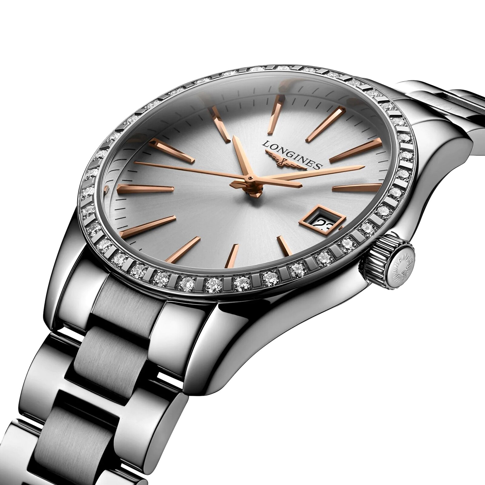 Longines Conquest L23860726 | 34mm Silver Dial | Stainless Steel Quartz Watch - Image 3