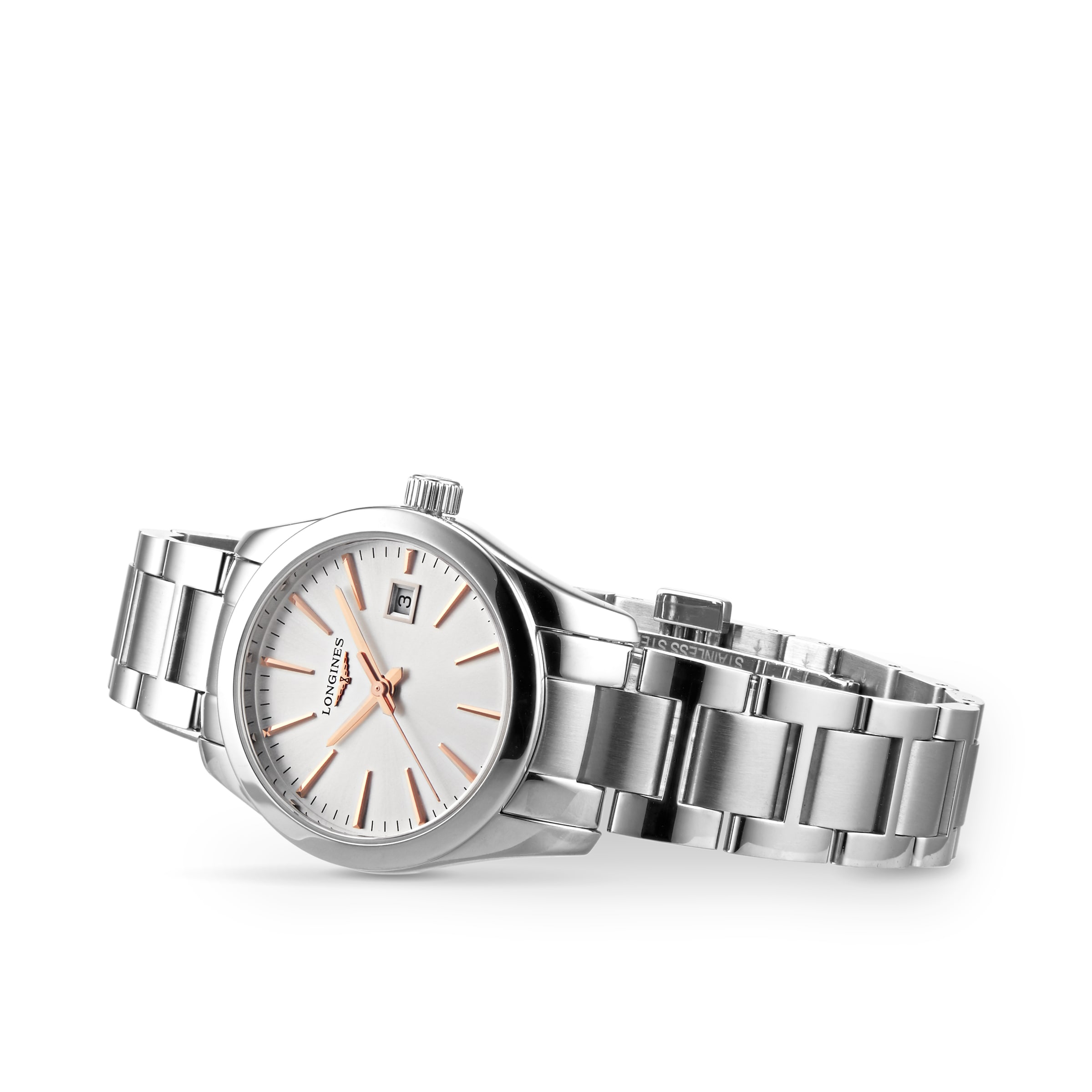Longines Conquest L22864726 | 29.5mm Silver Dial | Stainless Steel Quartz Watch - Image 3