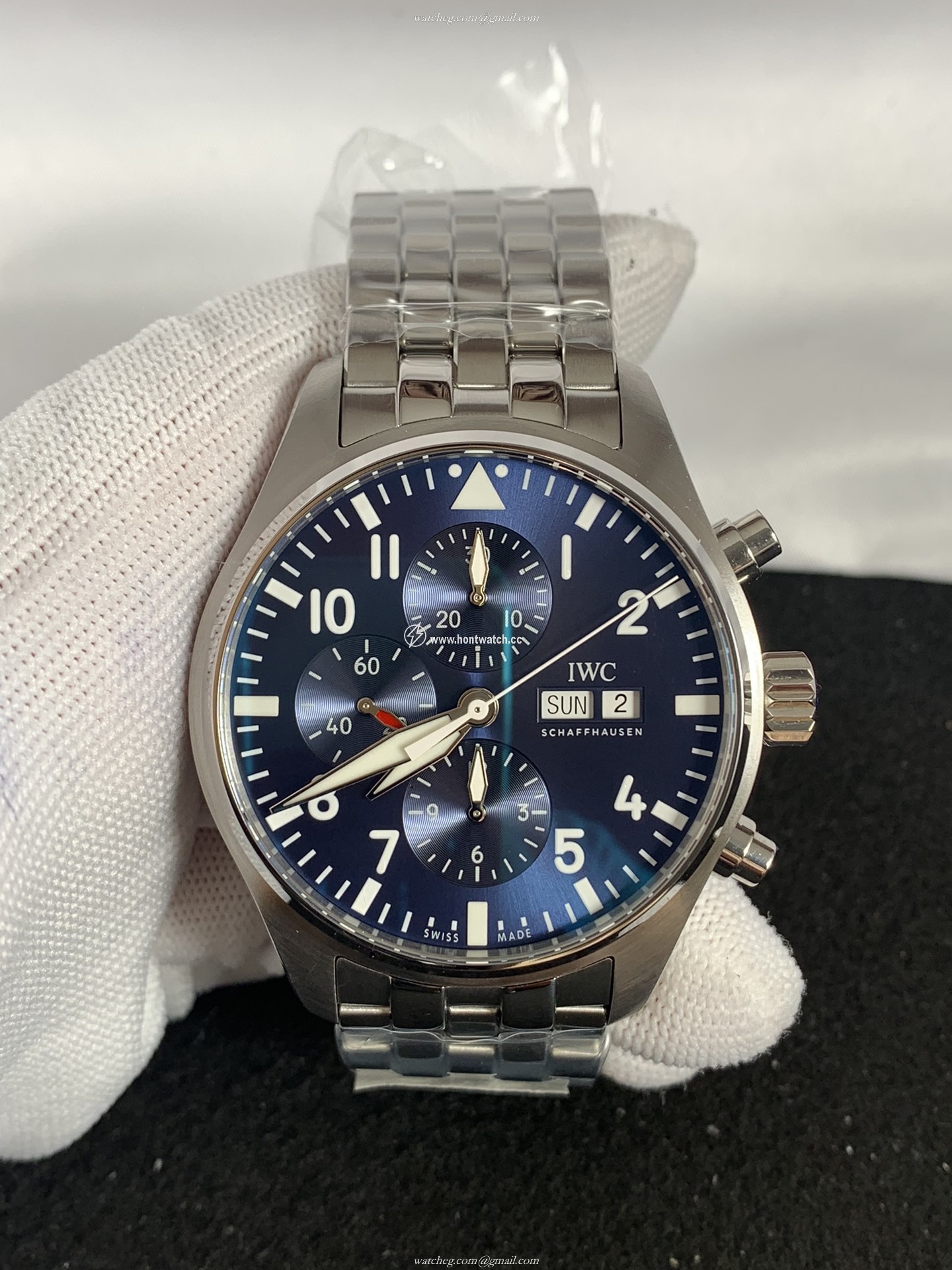 IWC IW377717 Pilot Chronograph Replica - 43mm Men's Watch | ETA7750