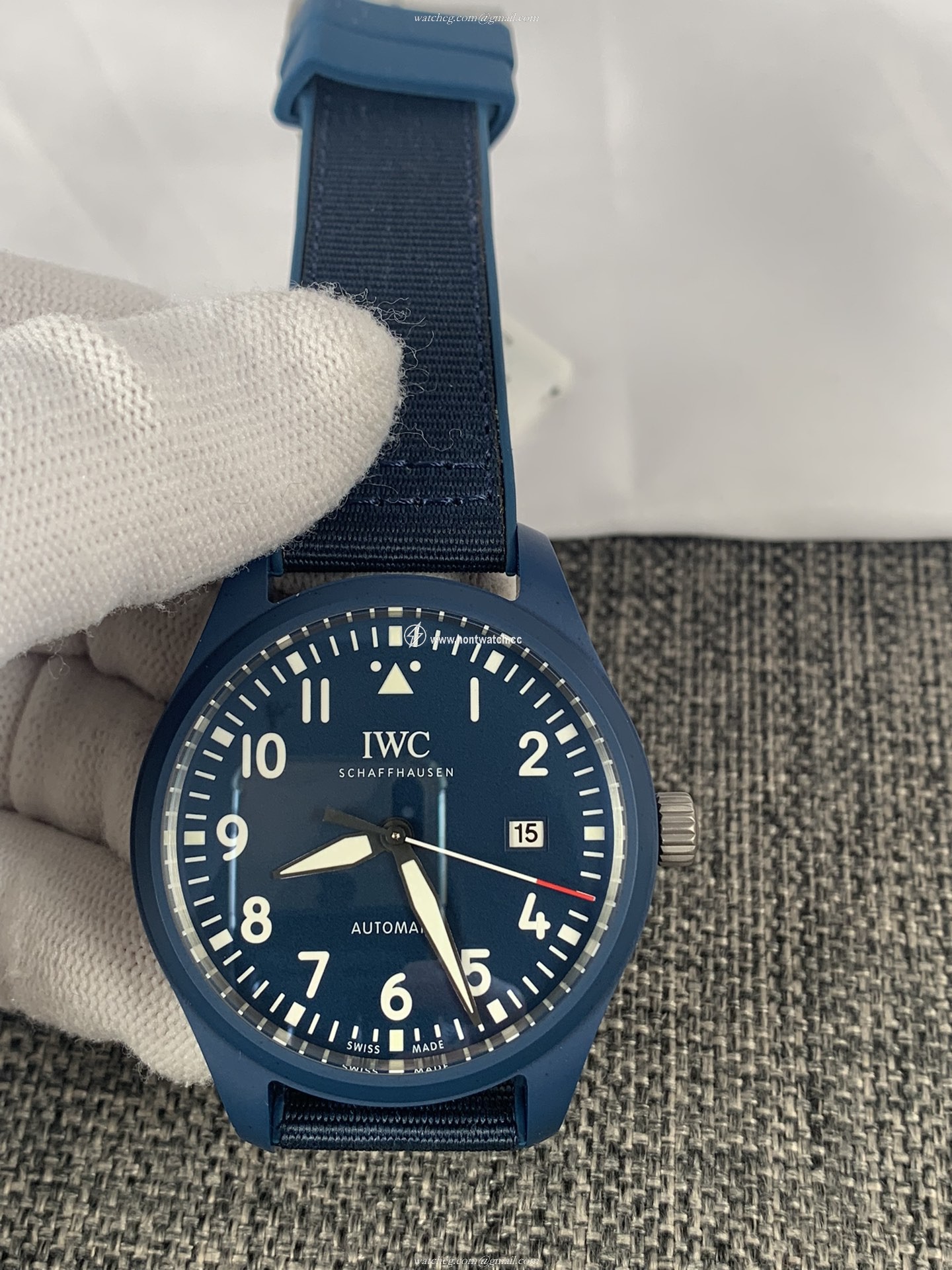 IWC Pilot's Watch Automatic 41mm | Men's Replica | Blue Dial & Nylon Strap