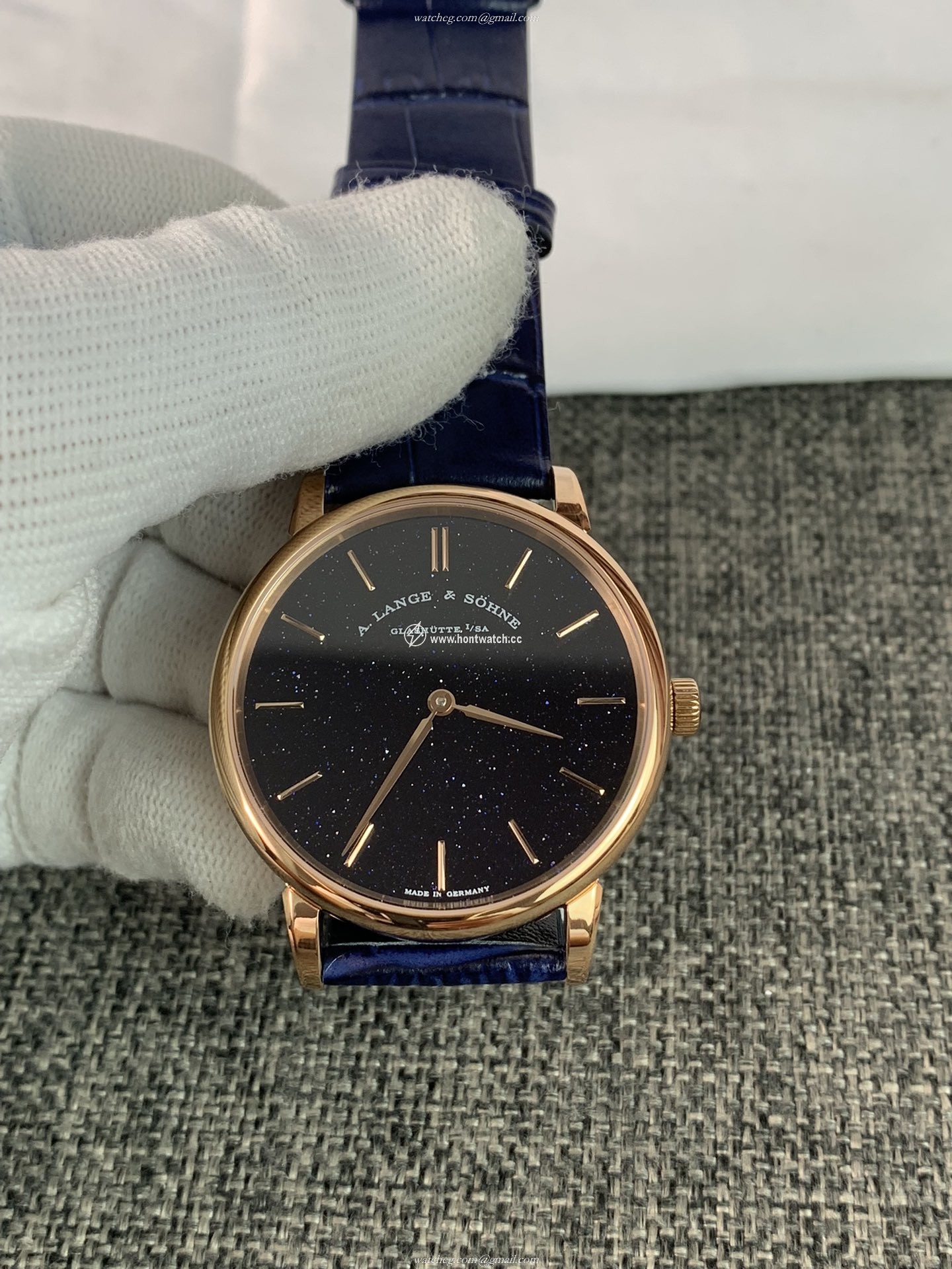 A. Lange & Sohne Saxonia Thin Mens Watch - 39mm Pink Gold - Swiss ETA2892-2