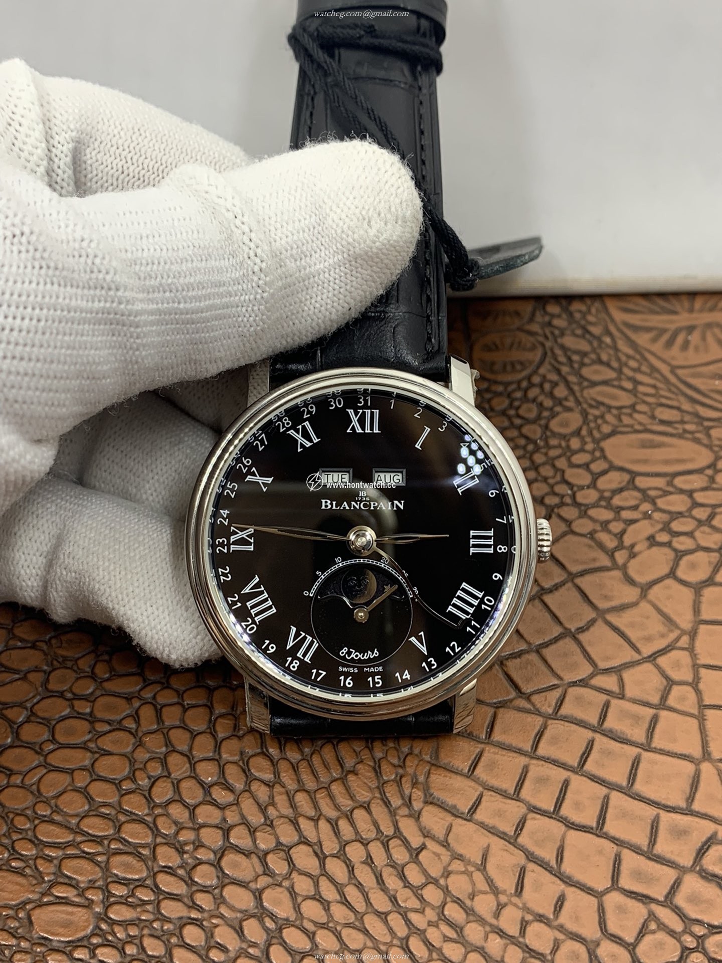 Blancpain Villeret Quantieme Complet 8 Jours 6639-3437-55B | 40mm Men's Replica Watch