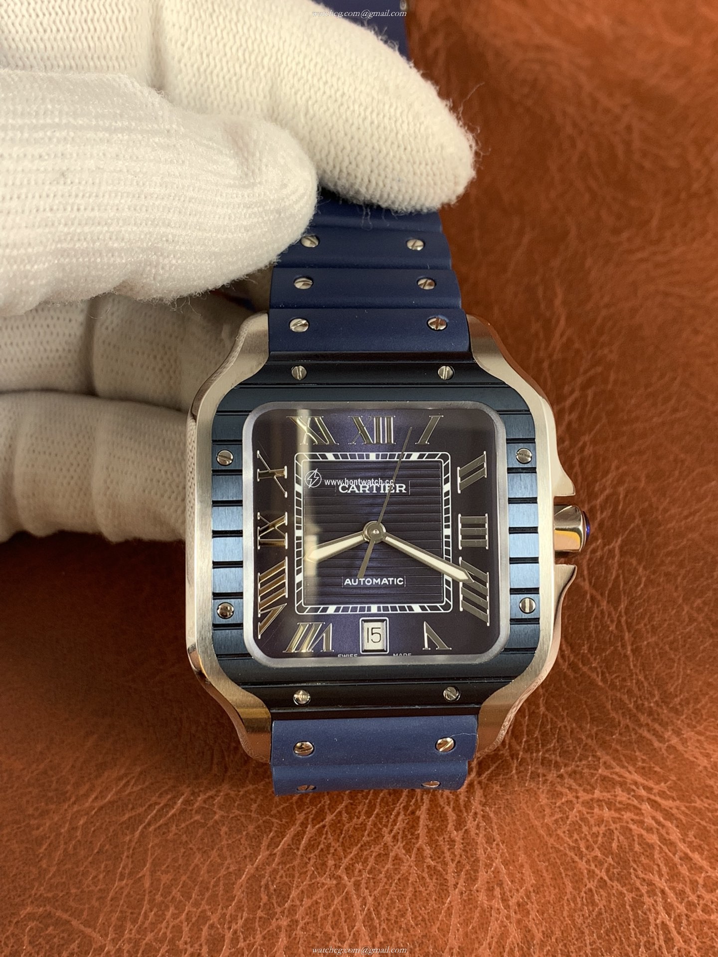 Cartier Santos De Cartier WSSA0048 Mens Replica Watch - 40mm Blue Dial