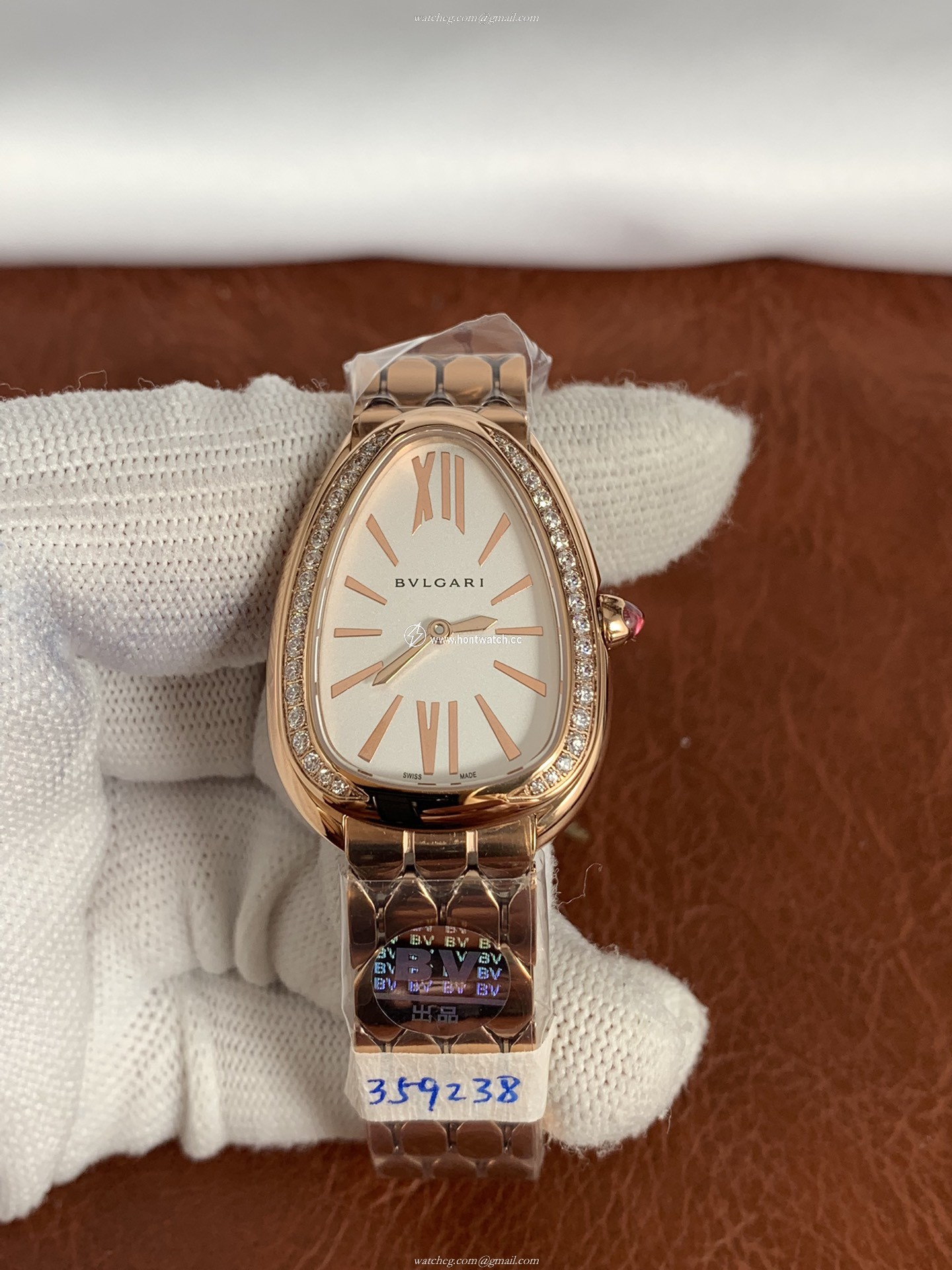 Bvlgari Serpenti Spiga Ladies Watch - 33mm Swiss Quartz - White Ceramic