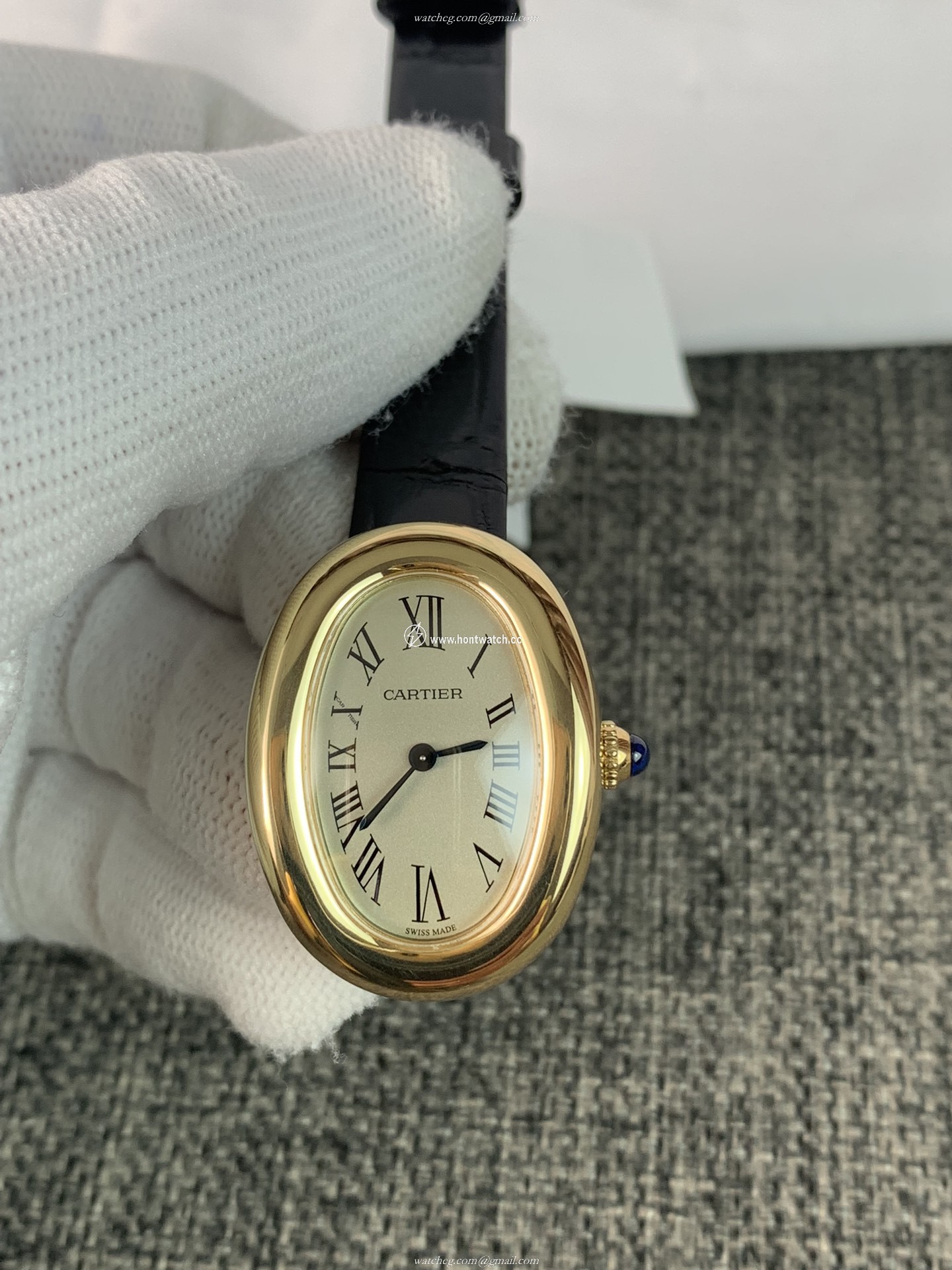 Cartier Baignoire WGBA0007 Black Replica Watch for Women - 32mm Quartz