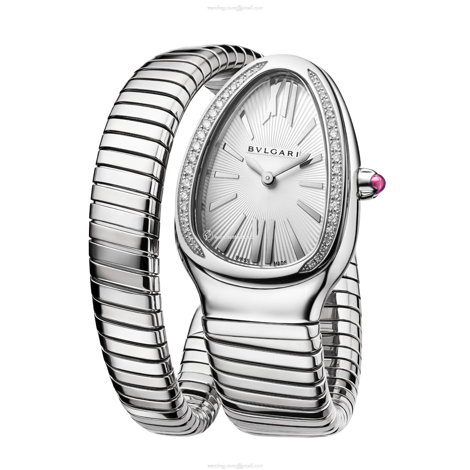 Bvlgari Serpenti 101816 Grey Dial Replica Watch | 35mm Stainless Steel Quartz
