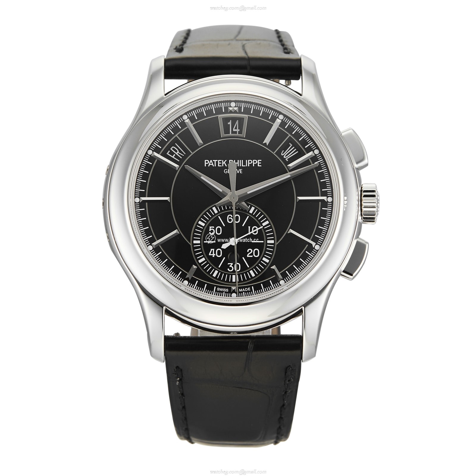 Patek Philippe Complications 5905P-010 Platinum Automatic Watch - 42mm Black Dial