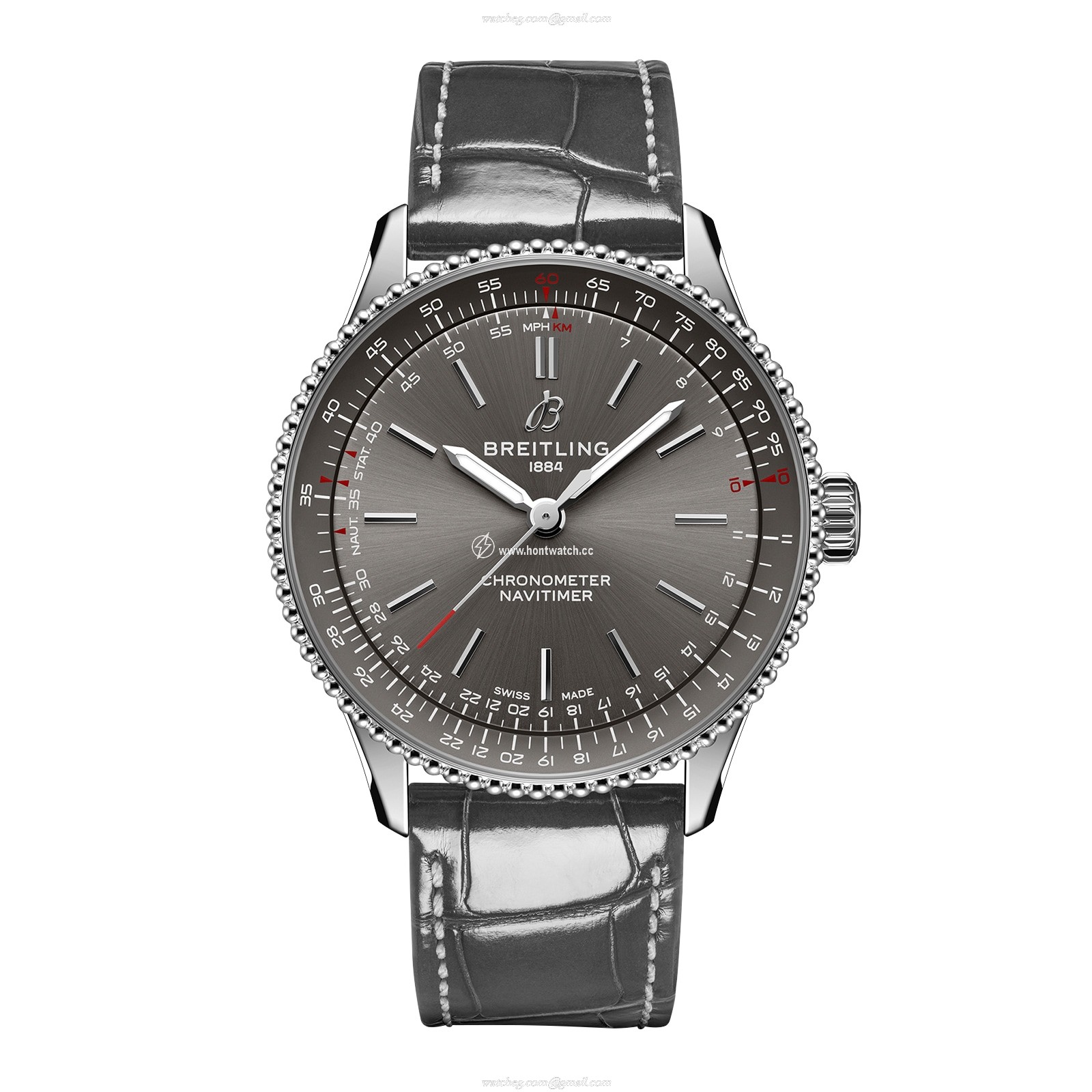 Breitling Navitimer 36mm Automatic Grey Dial - Stainless Steel Watch