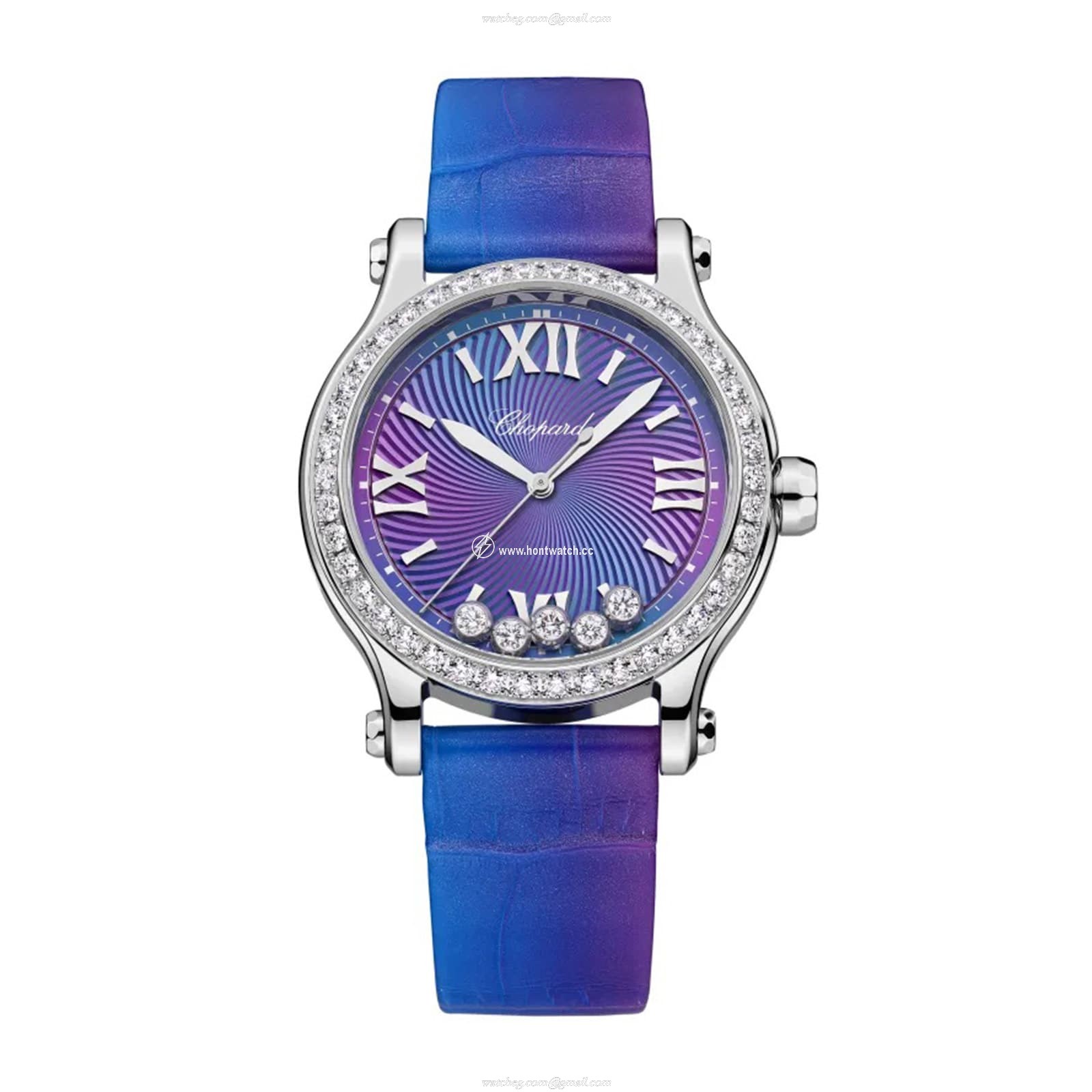 Chopard Happy Sport 278608-3006 | 33mm Stainless Steel Automatic Watch - Purple
