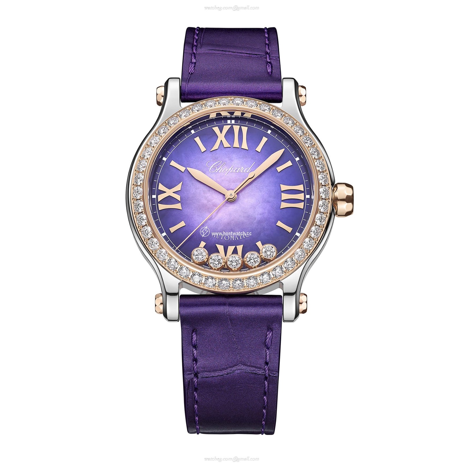Chopard Happy Sport 278608-6012 | 33mm Stainless Steel Automatic Purple Watch