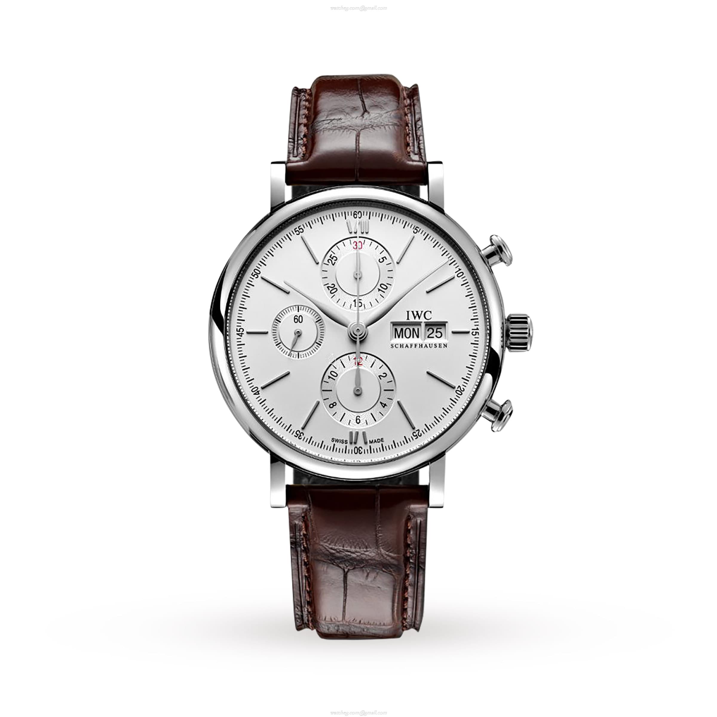 IWC Portofino IW391027 Automatic Chronograph - 42mm Stainless Steel White Dial