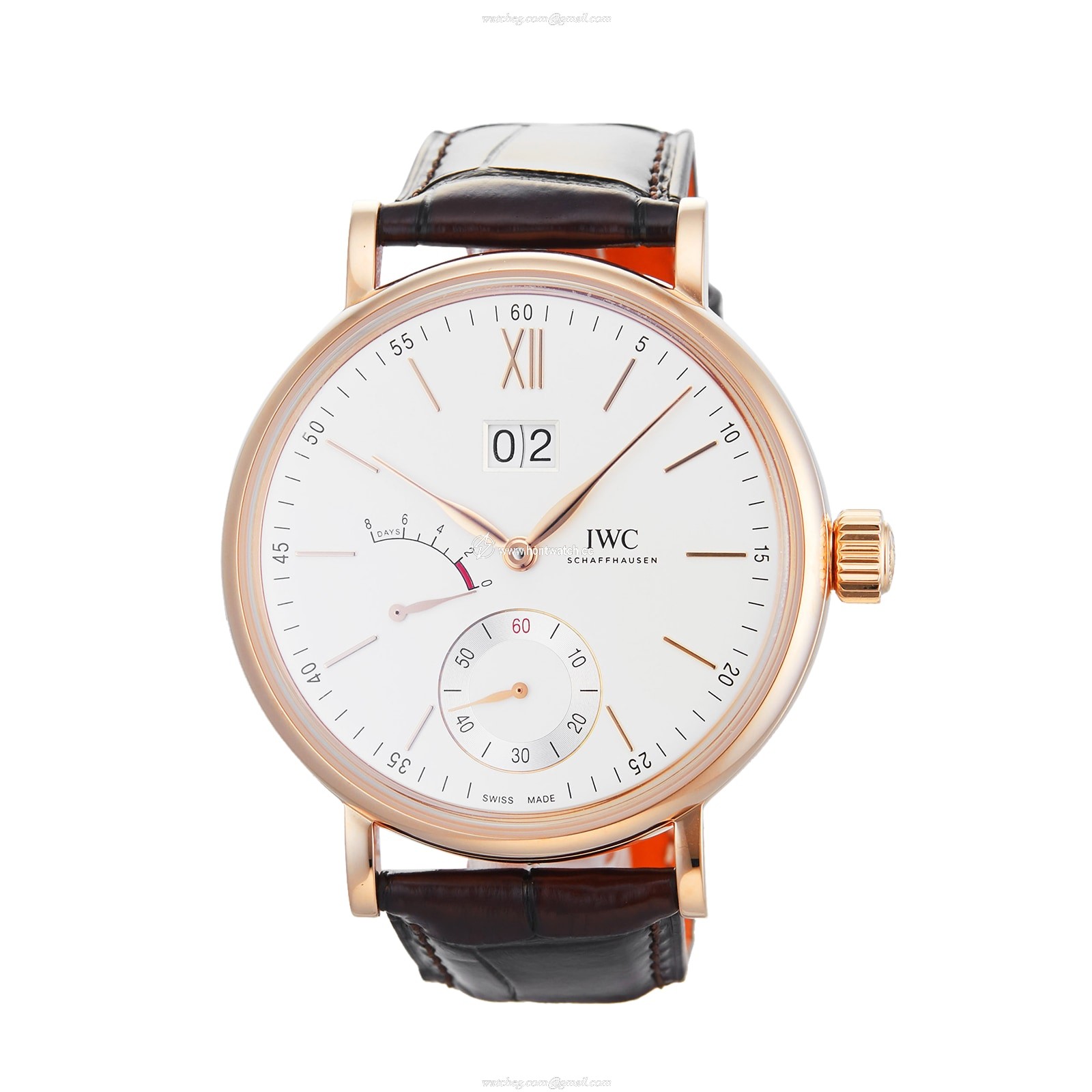 IWC Portofino IW516102 Rose Gold 45mm Manual Winding Silver Dial